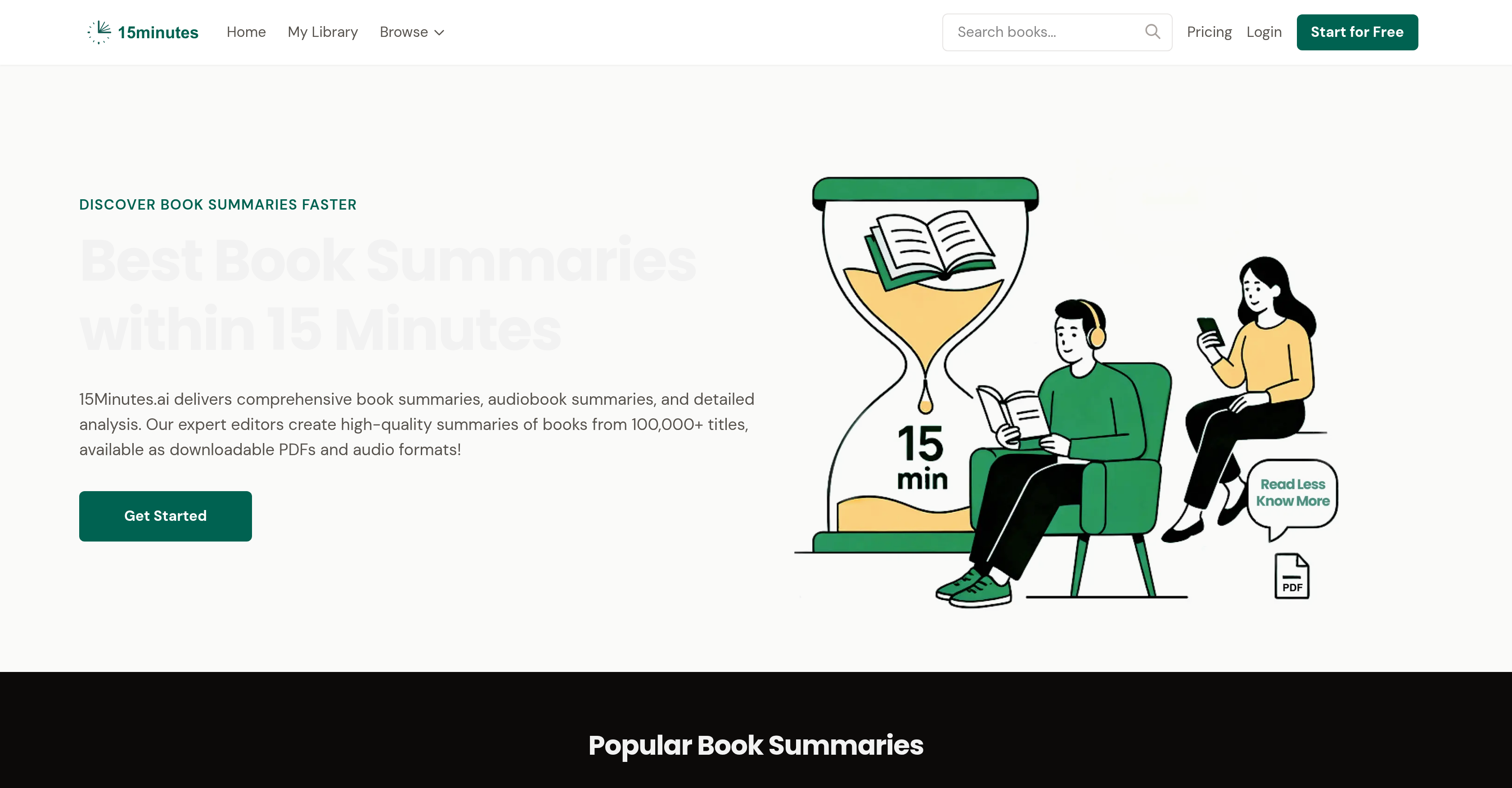 15Minutes - Screenshot showing the interface and features of this AI tool