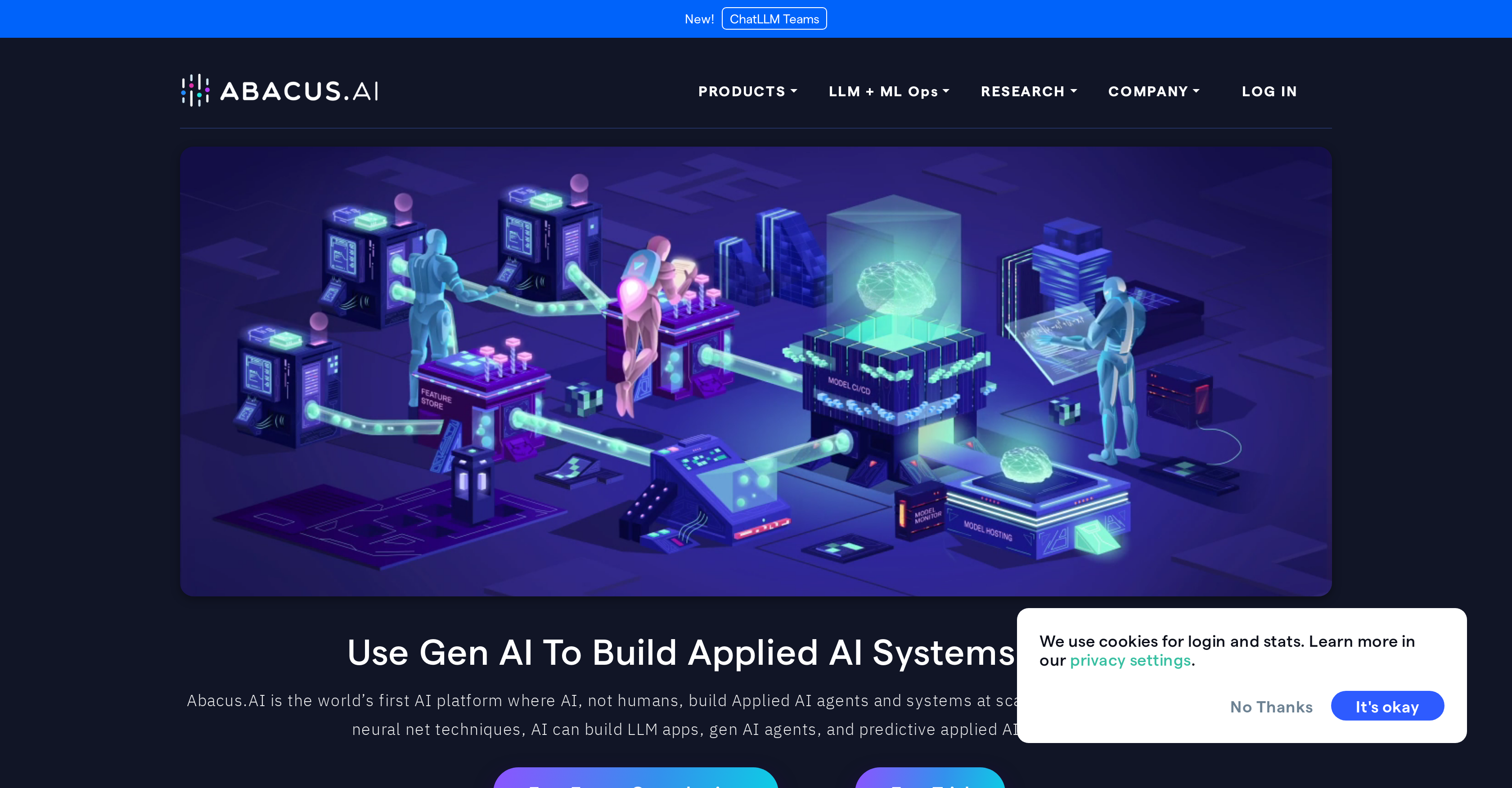 Abacus - Screenshot showing the interface and features of this AI tool