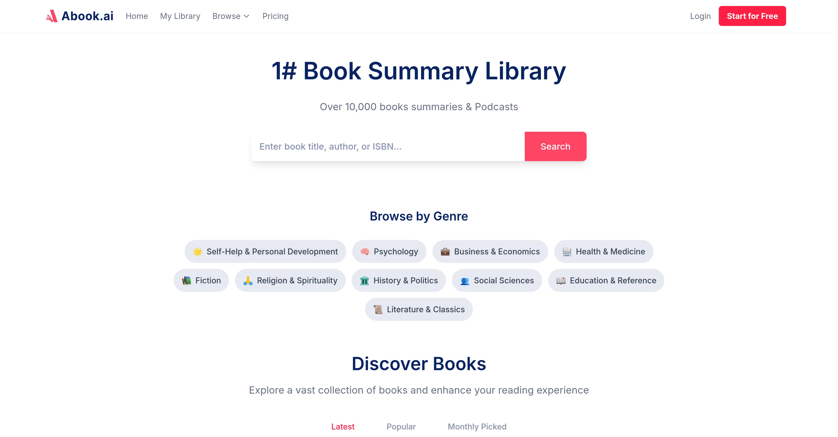 Abook.ai - Screenshot showing the interface and features of this AI tool