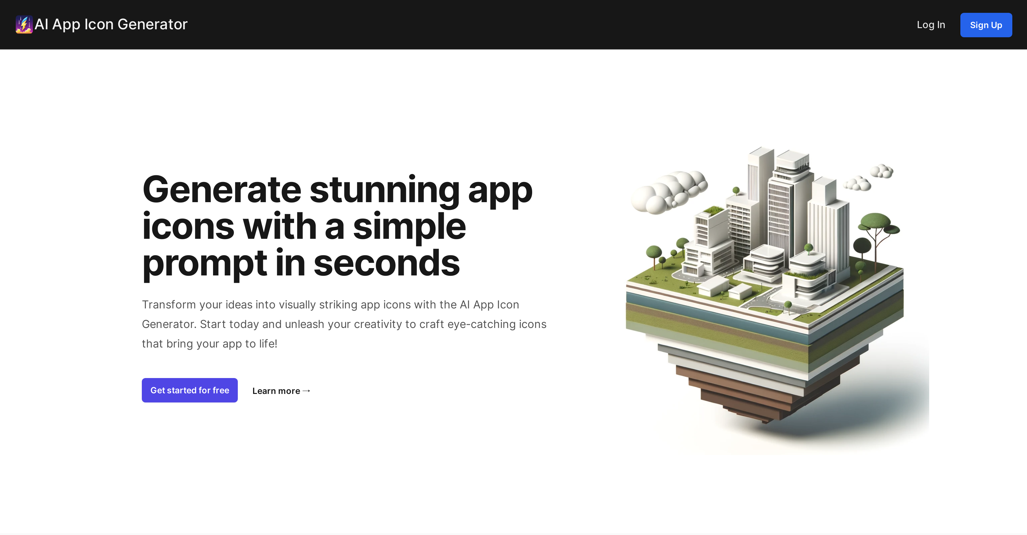 AI App Icon Generator - Screenshot showing the interface and features of this AI tool