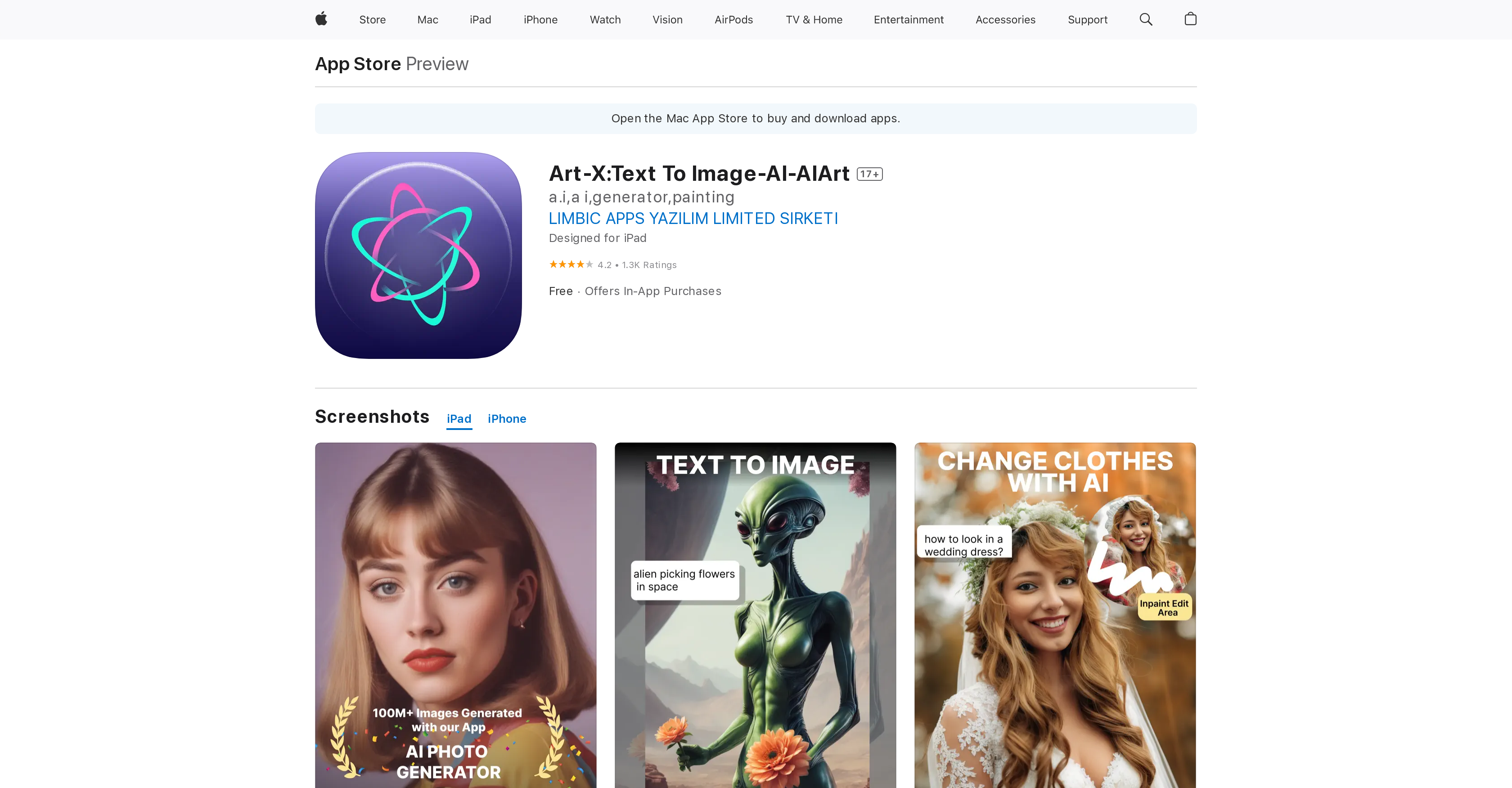 Ai Art Generator App - Screenshot showing the interface and features of this AI tool