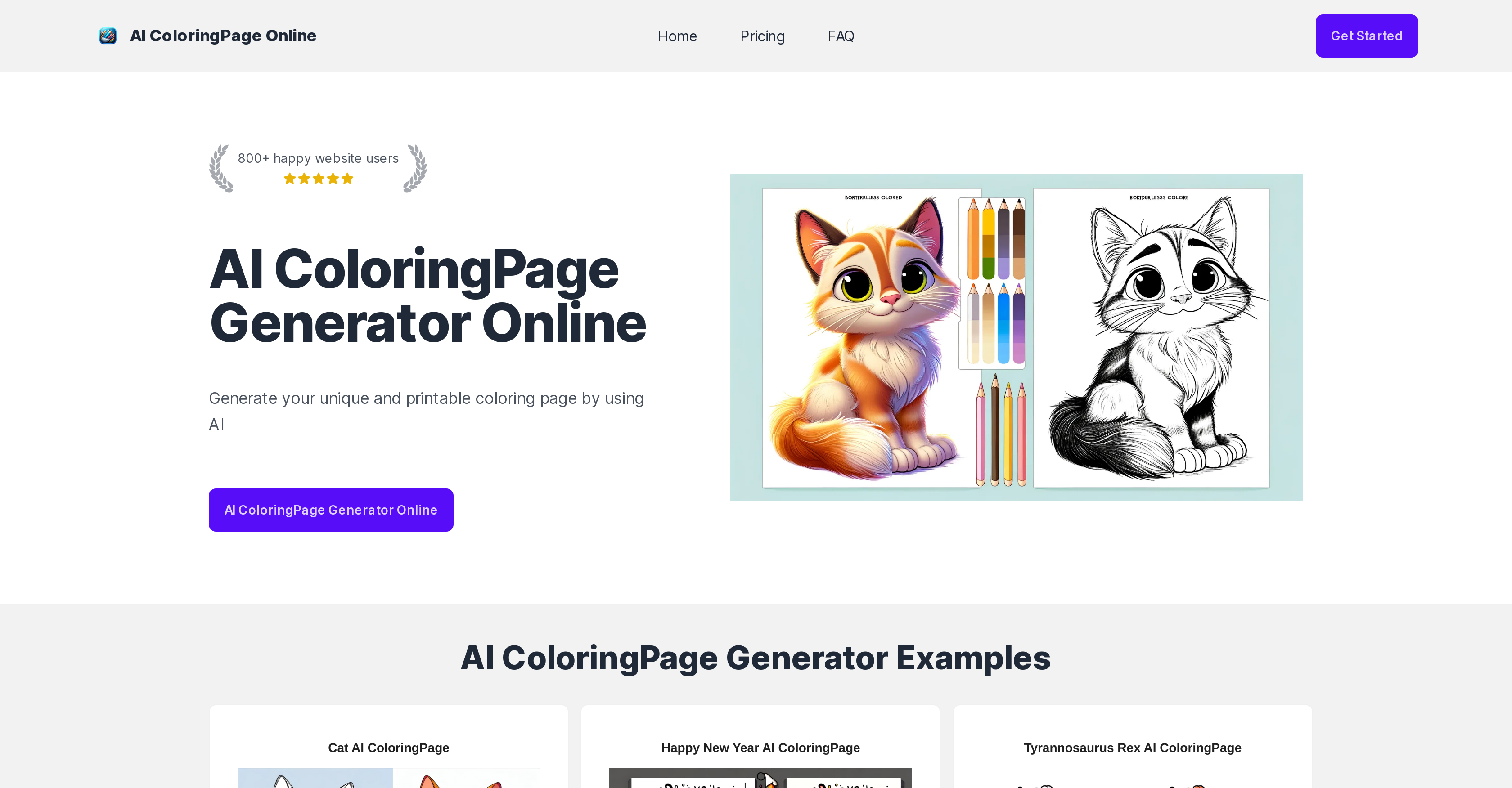 AI ColoringPage Online - Screenshot showing the interface and features of this AI tool