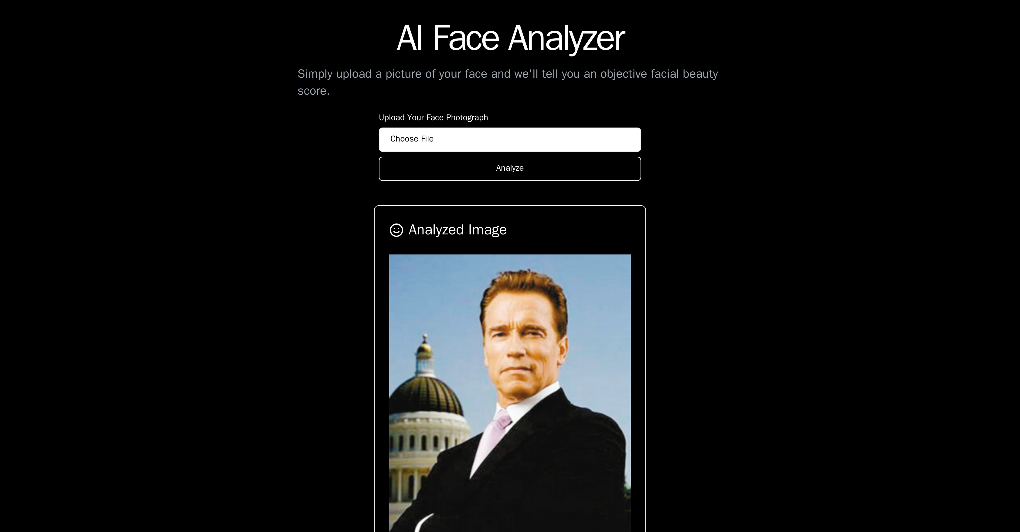 AI Face Analyzer - Screenshot showing the interface and features of this AI tool