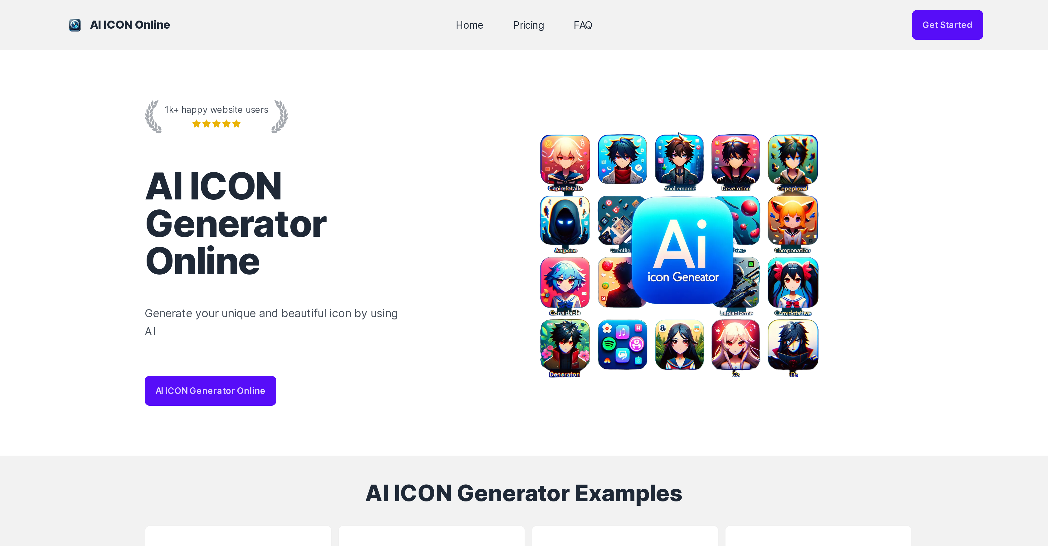 AI ICON Online - Screenshot showing the interface and features of this AI tool
