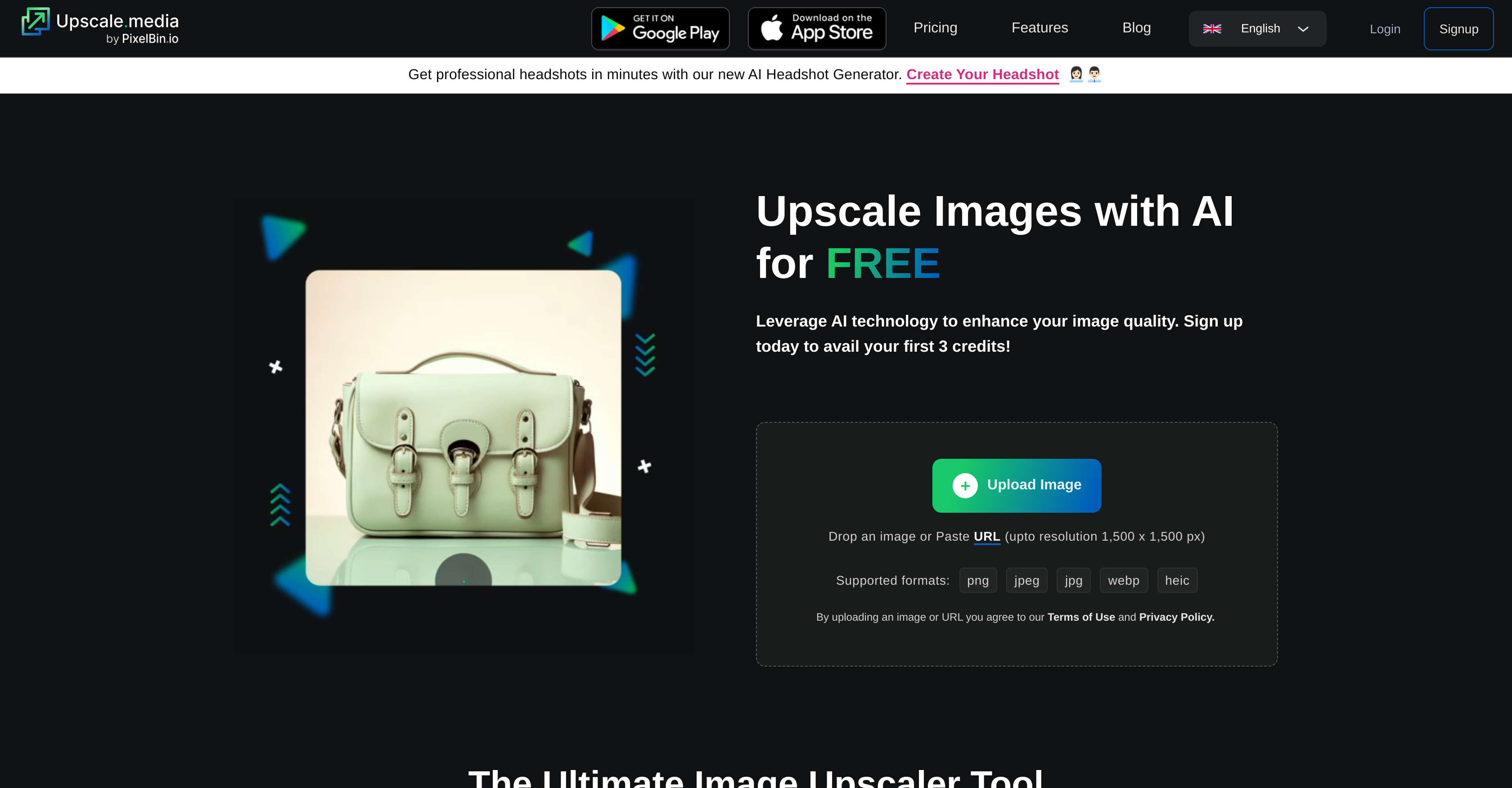 AI Image Upscaler - Screenshot showing the interface and features of this AI tool