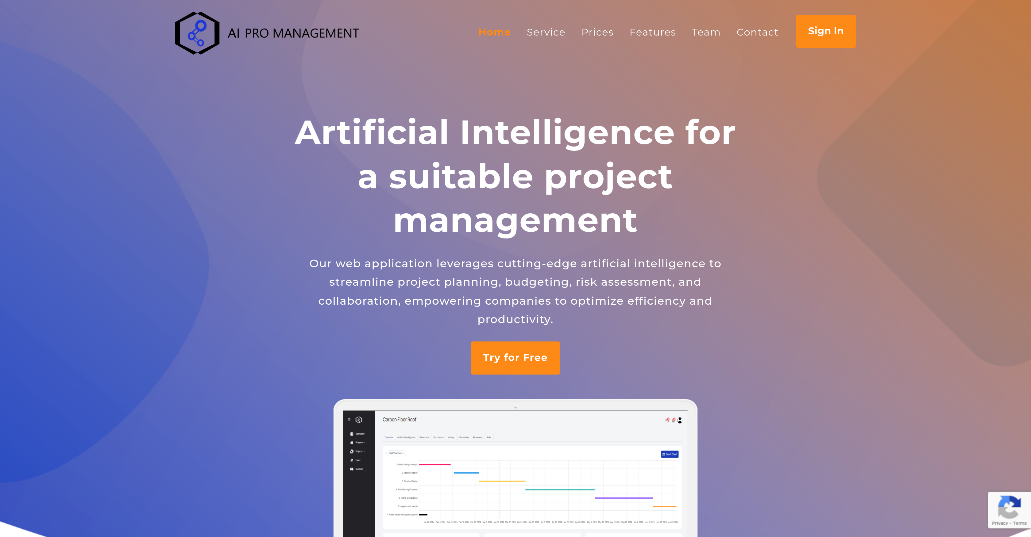 AI Pro Management - Screenshot showing the interface and features of this AI tool