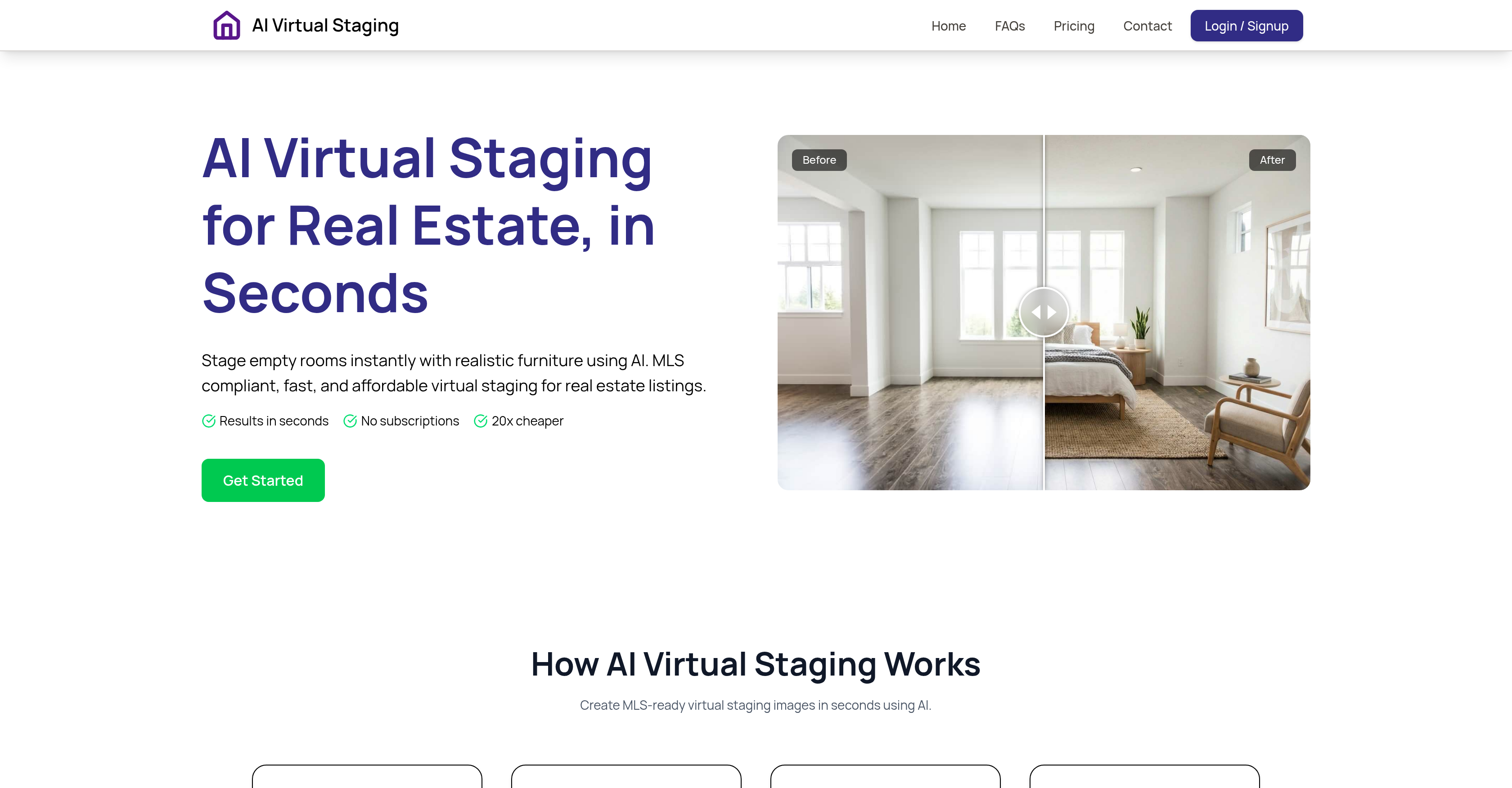 AI Virtual Staging - Screenshot showing the interface and features of this AI tool