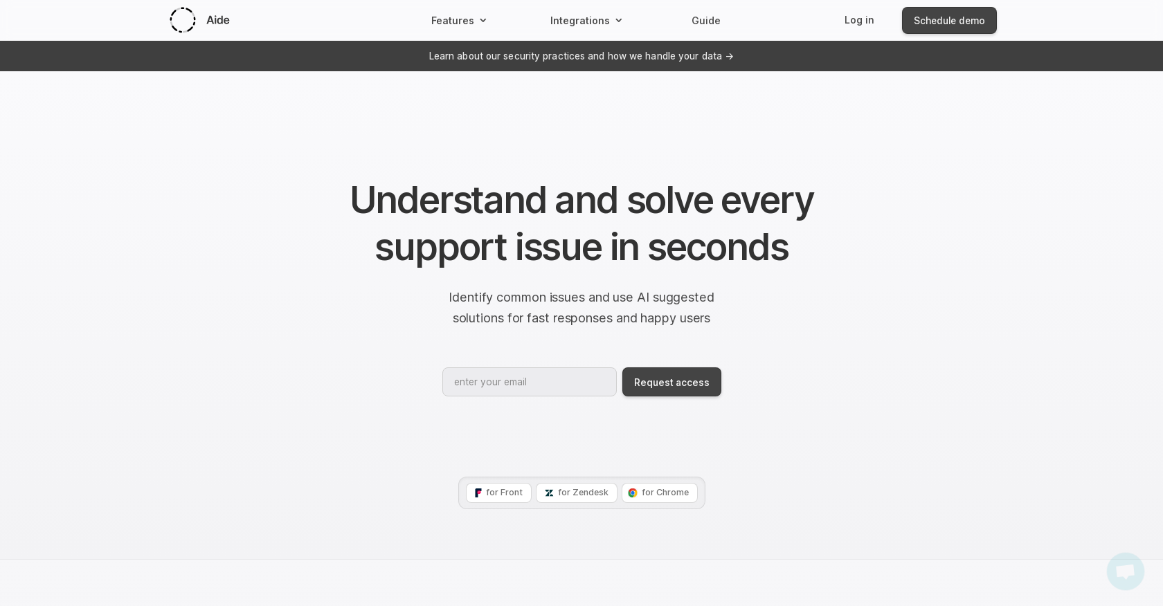 Aide - Screenshot showing the interface and features of this AI tool