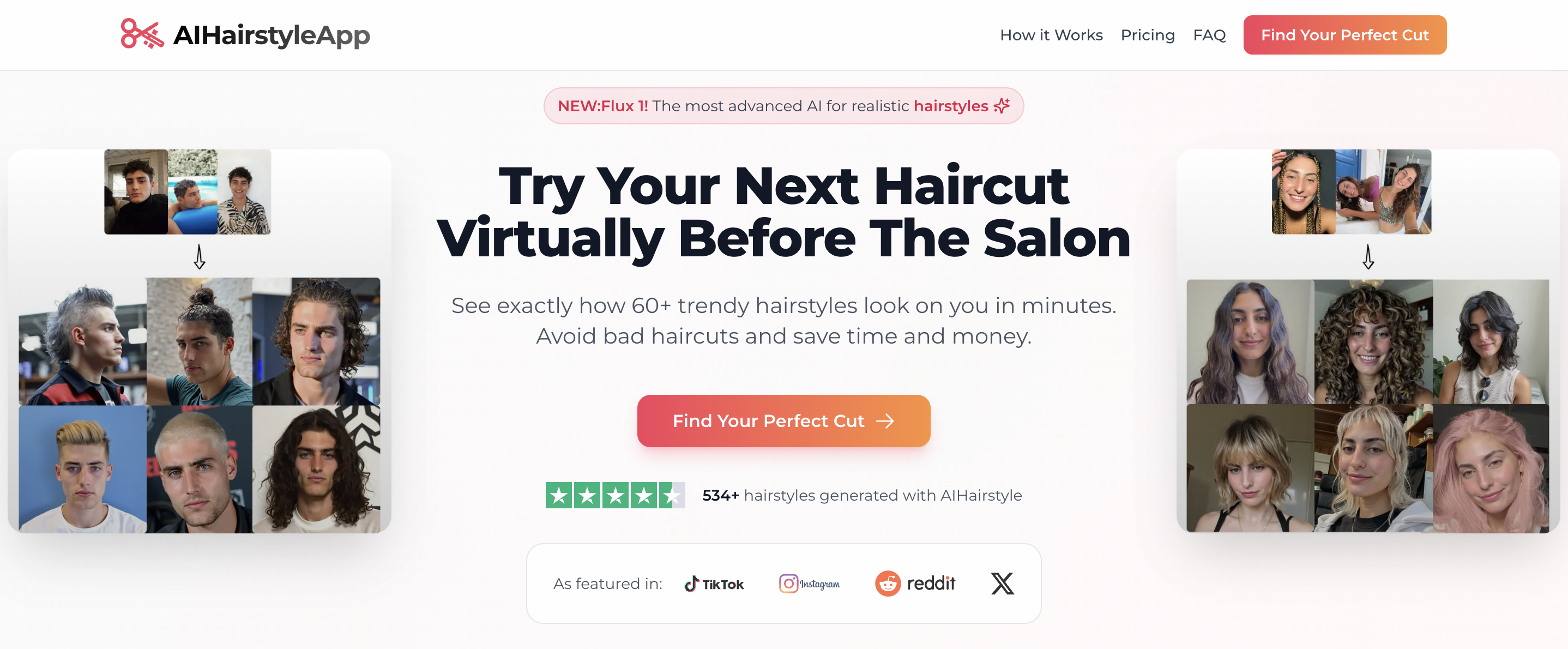 AIHairstyleApp - Screenshot showing the interface and features of this AI tool