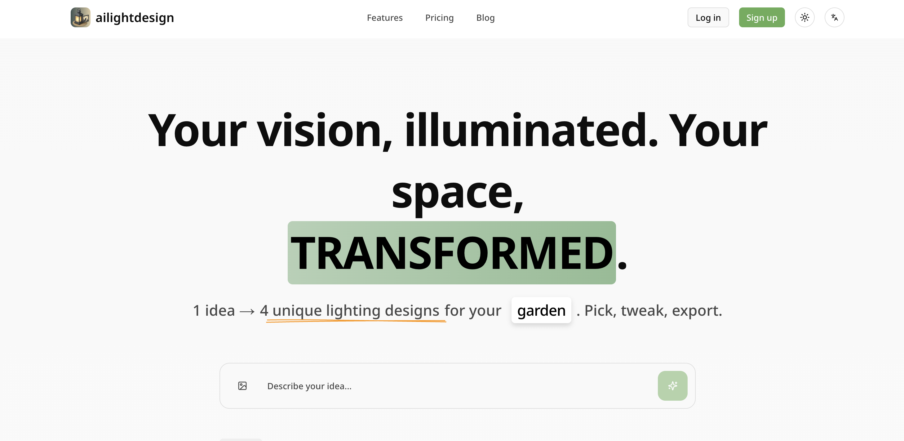 AILightDesign - Screenshot showing the interface and features of this AI tool