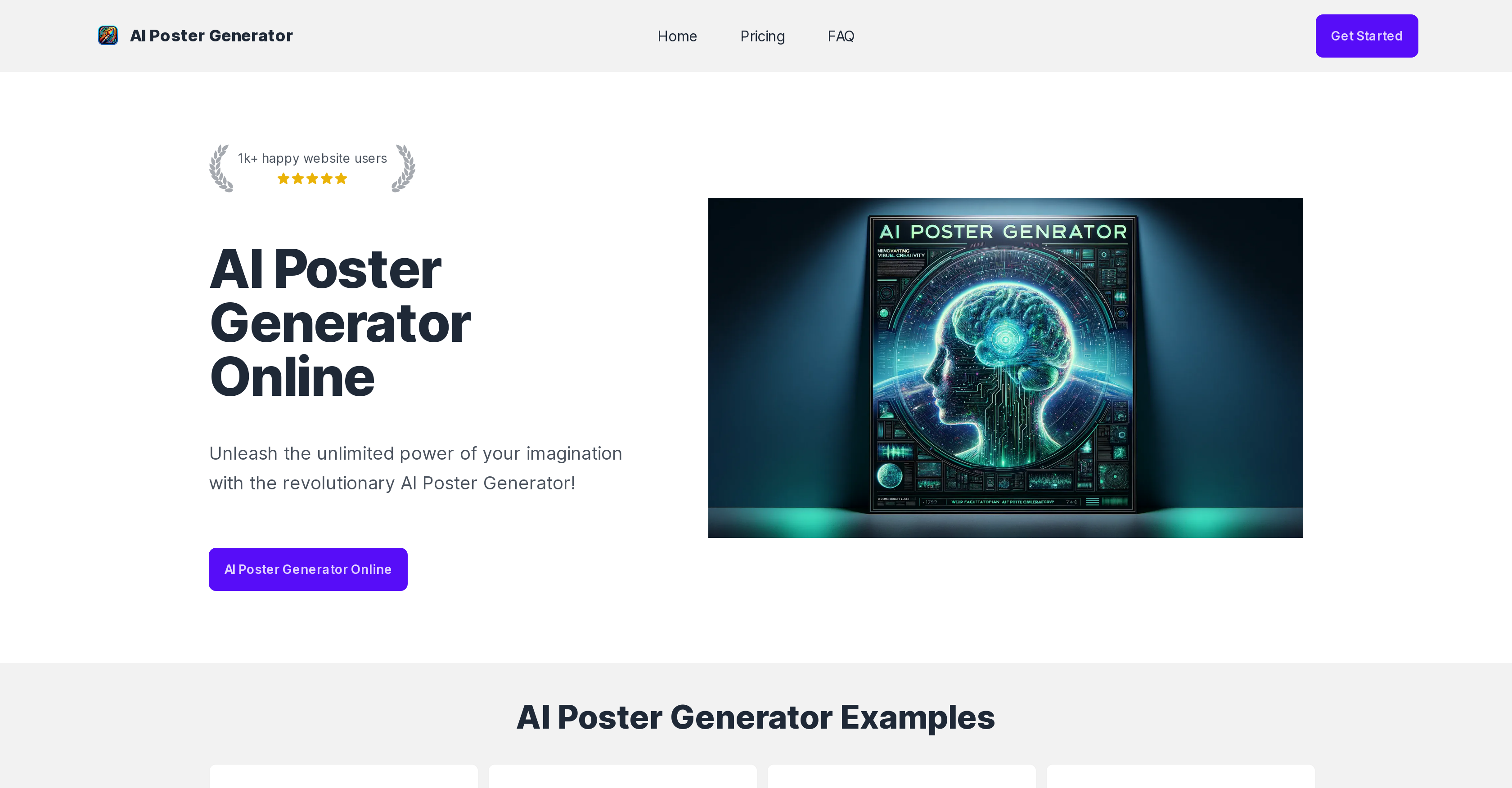 AIPosterGenerator - Screenshot showing the interface and features of this AI tool