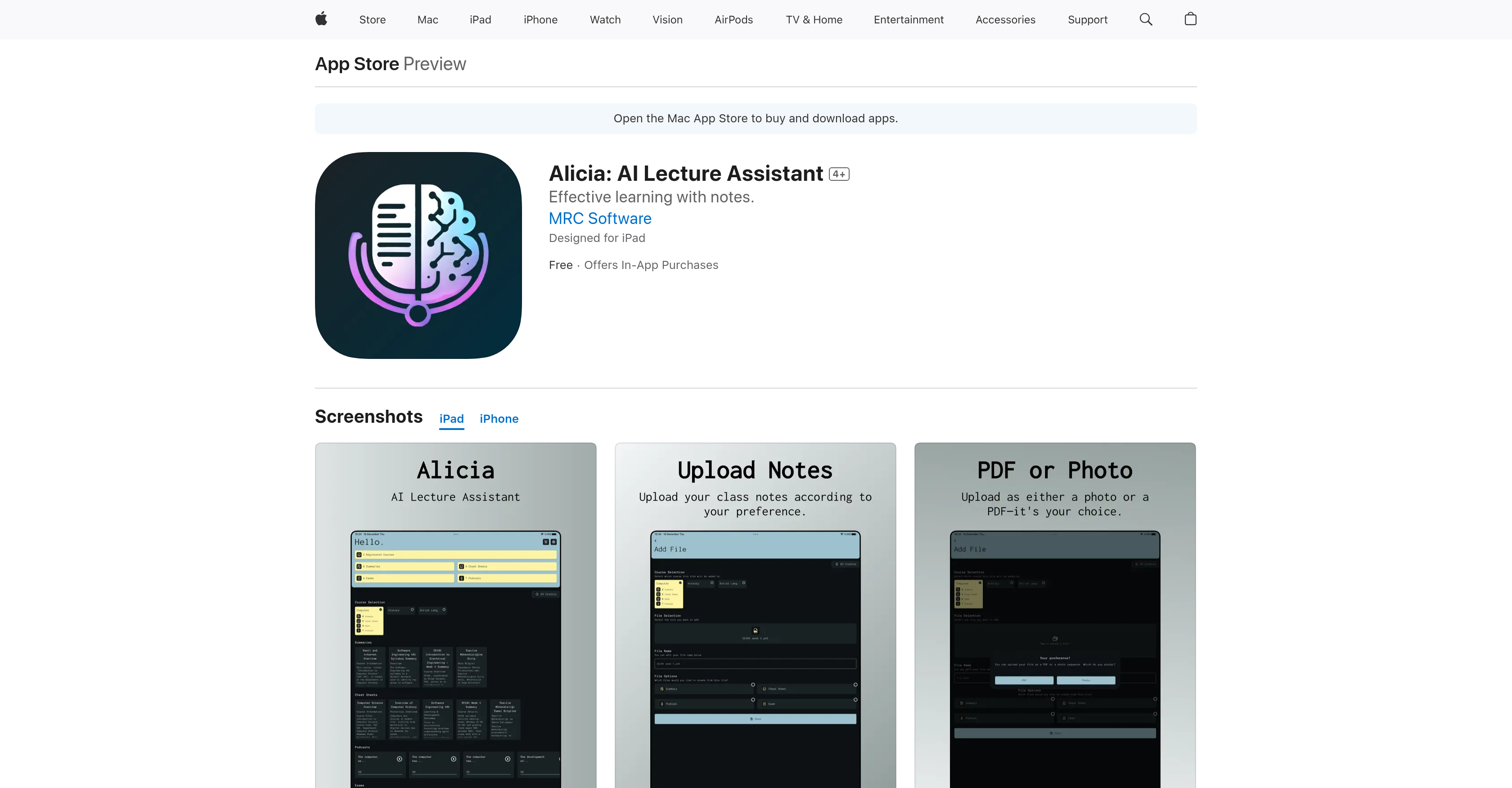 Alicia: AI Lecture Assistant - Screenshot showing the interface and features of this AI tool