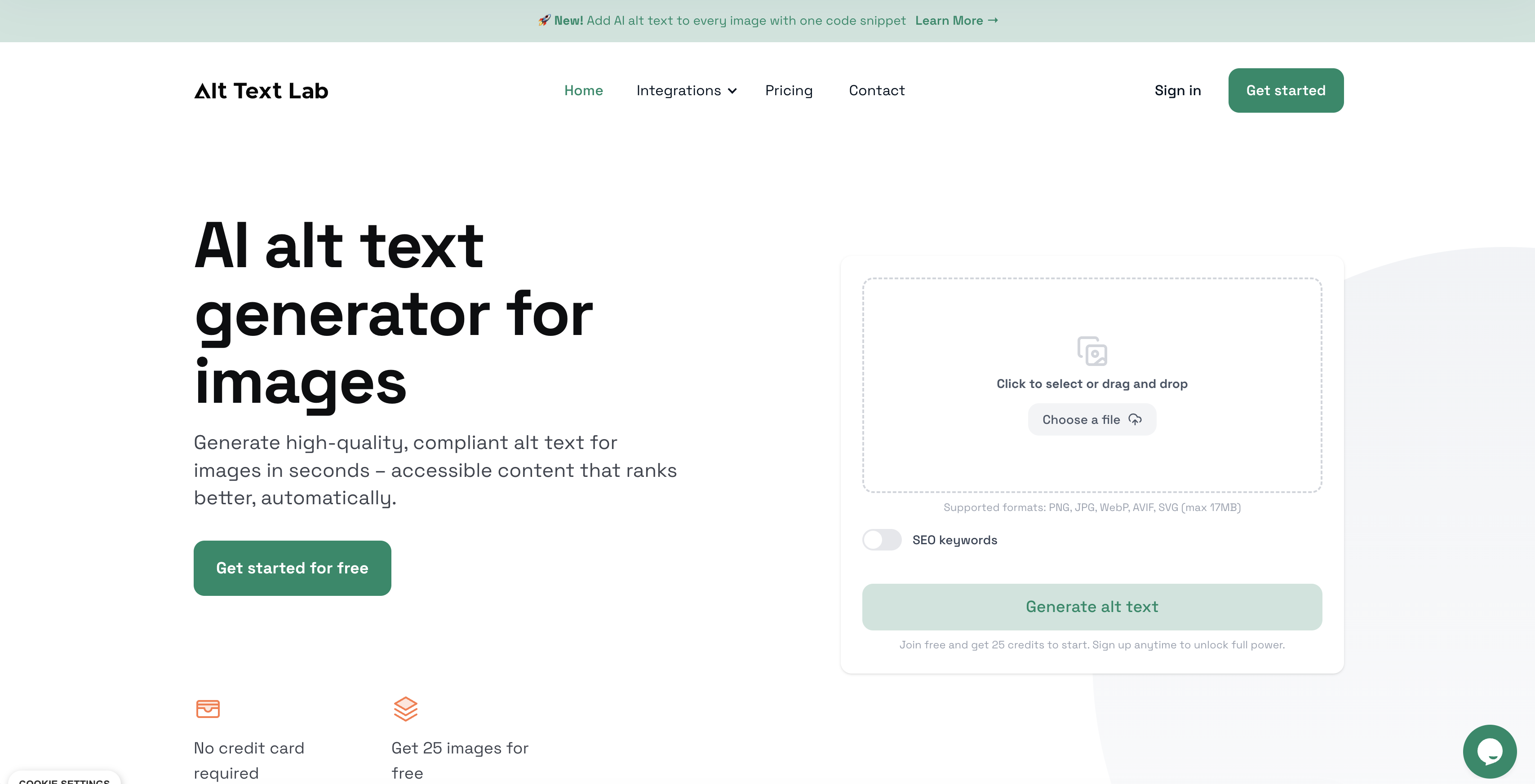 AltTextLab - Screenshot showing the interface and features of this AI tool