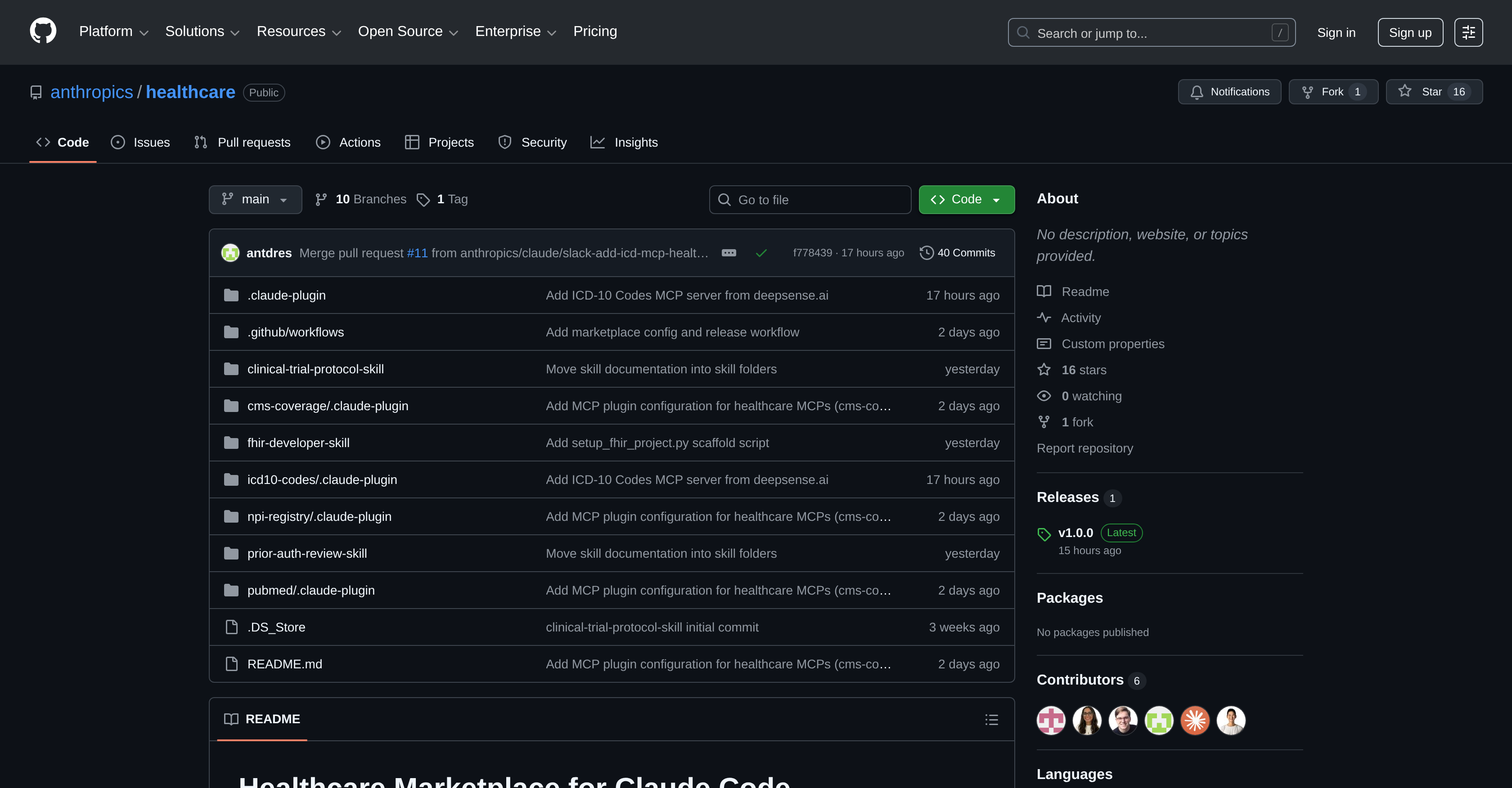 Anthropic Healthcare - Screenshot showing the interface and features of this AI tool