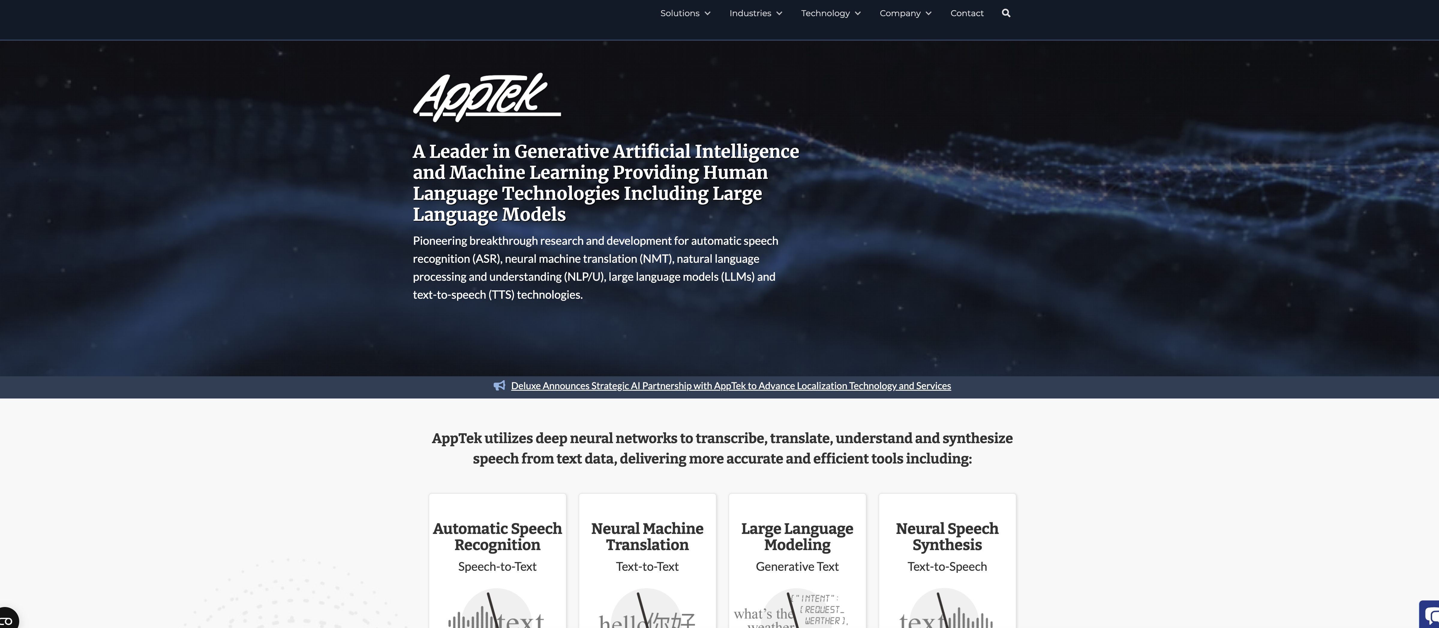 Apptek - Screenshot showing the interface and features of this AI tool