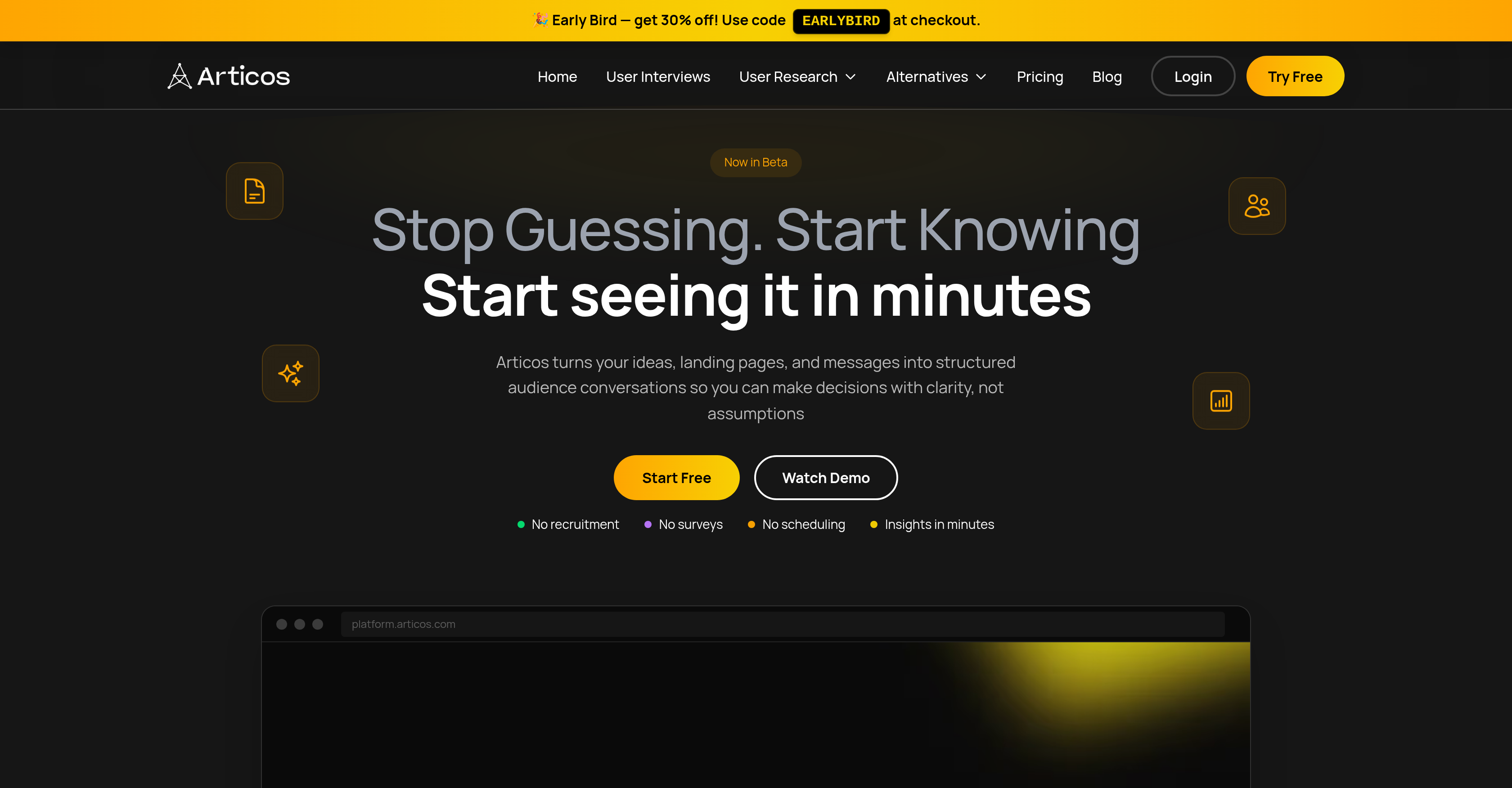 Articos - Screenshot showing the interface and features of this AI tool