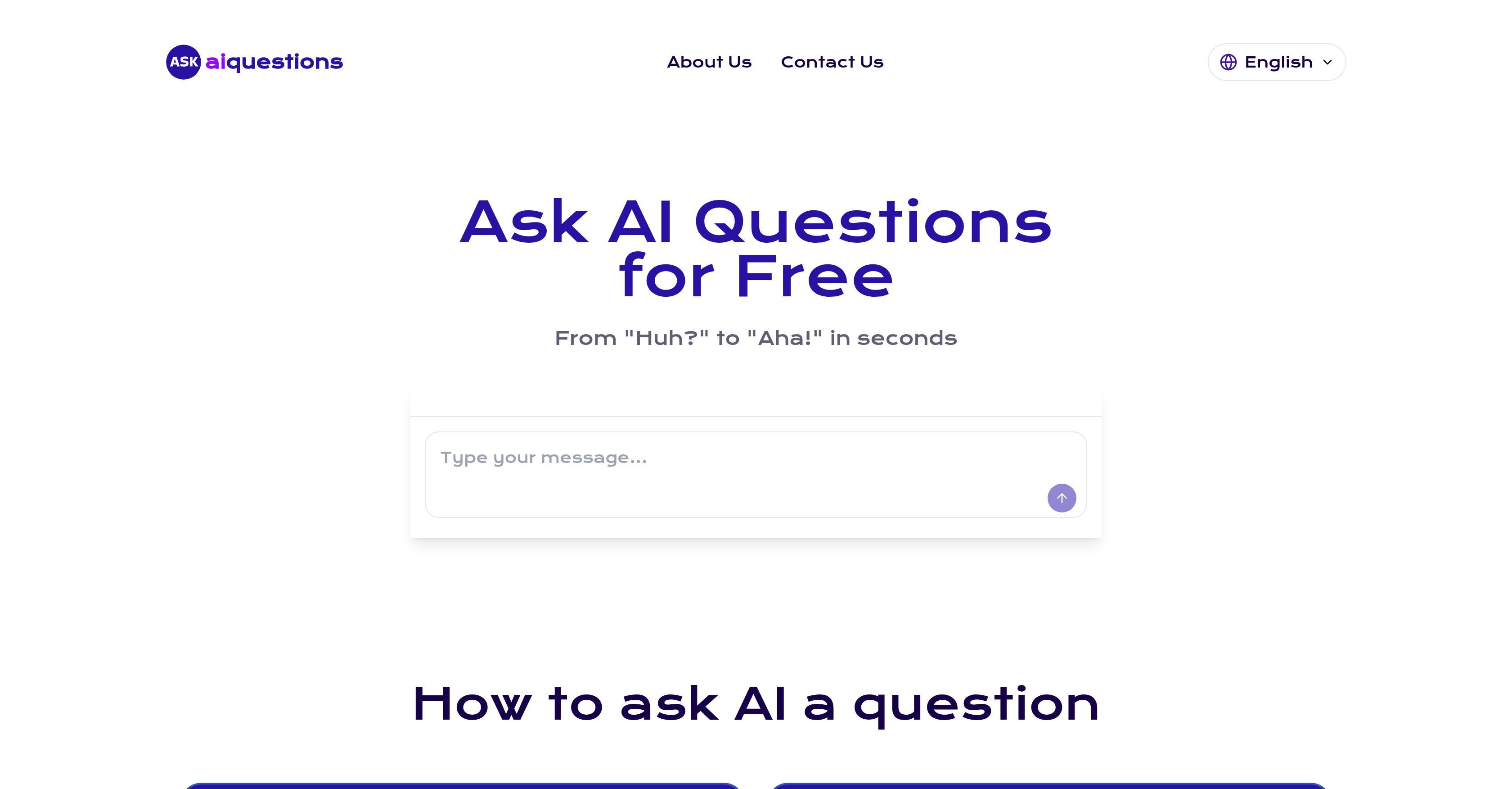 Ask AI Questions - Screenshot showing the interface and features of this AI tool