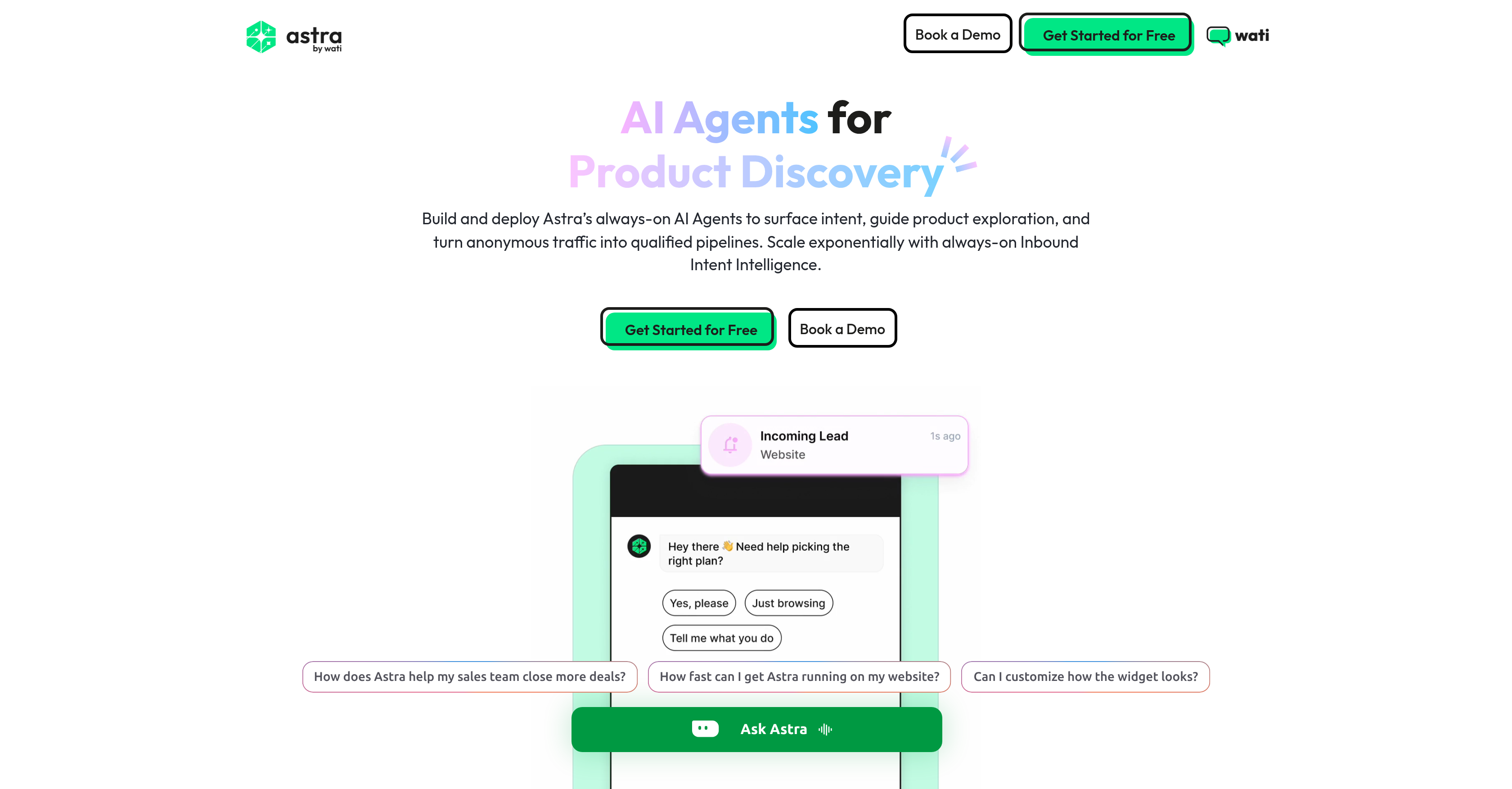 Astra by Wati - Screenshot showing the interface and features of this AI tool