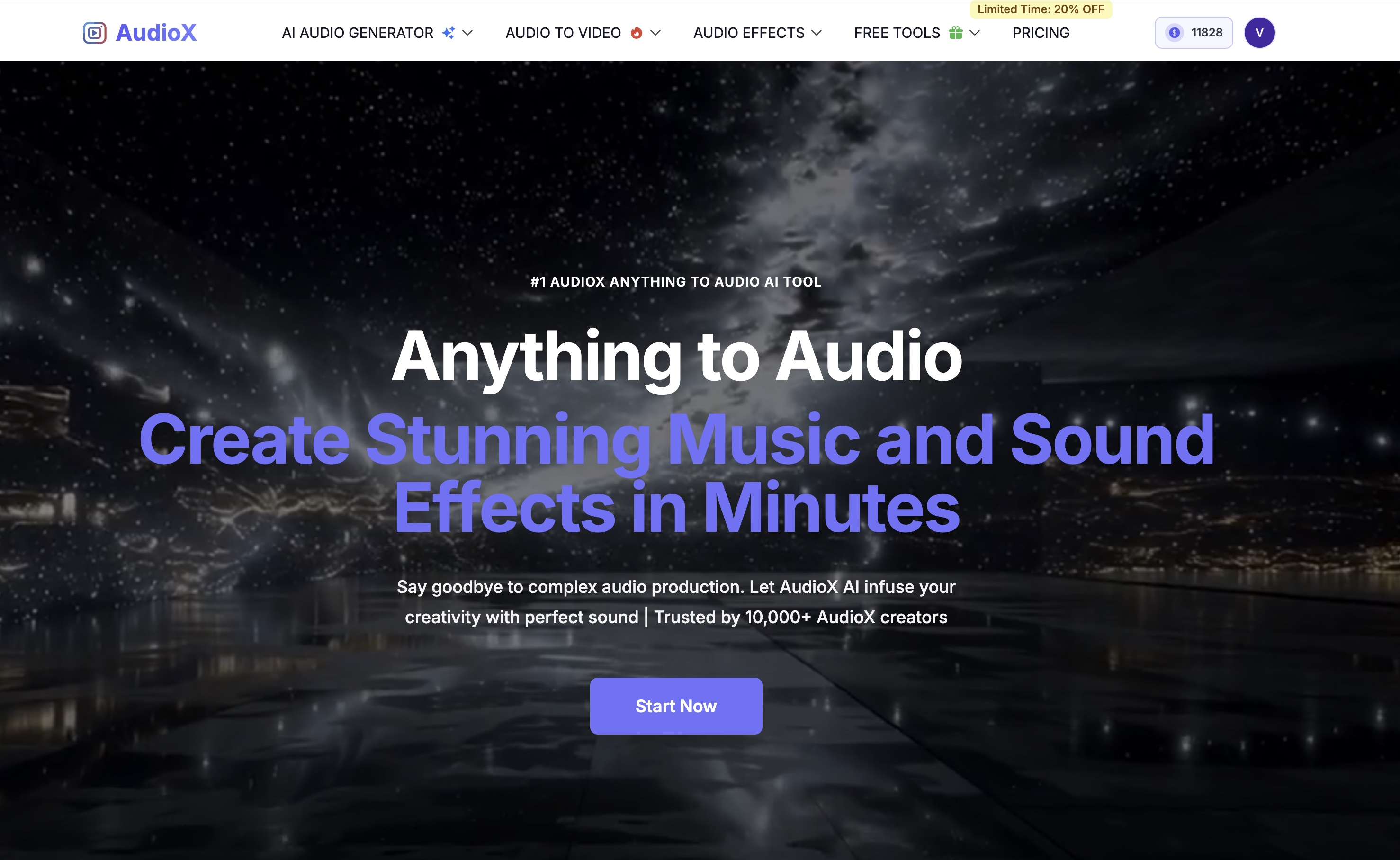 AudioX - Screenshot showing the interface and features of this AI tool