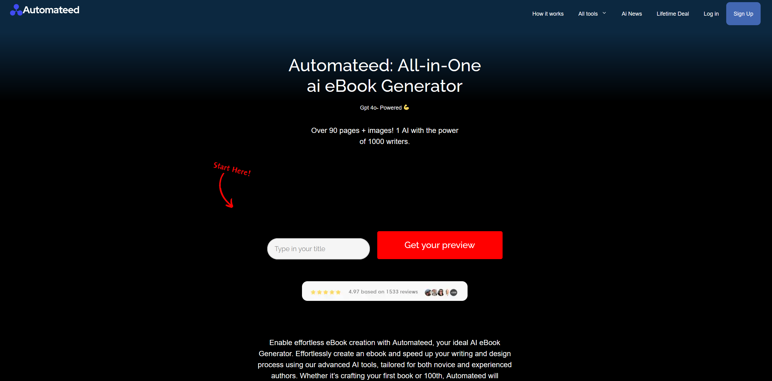 Automateedv3.5 - Screenshot showing the interface and features of this AI tool