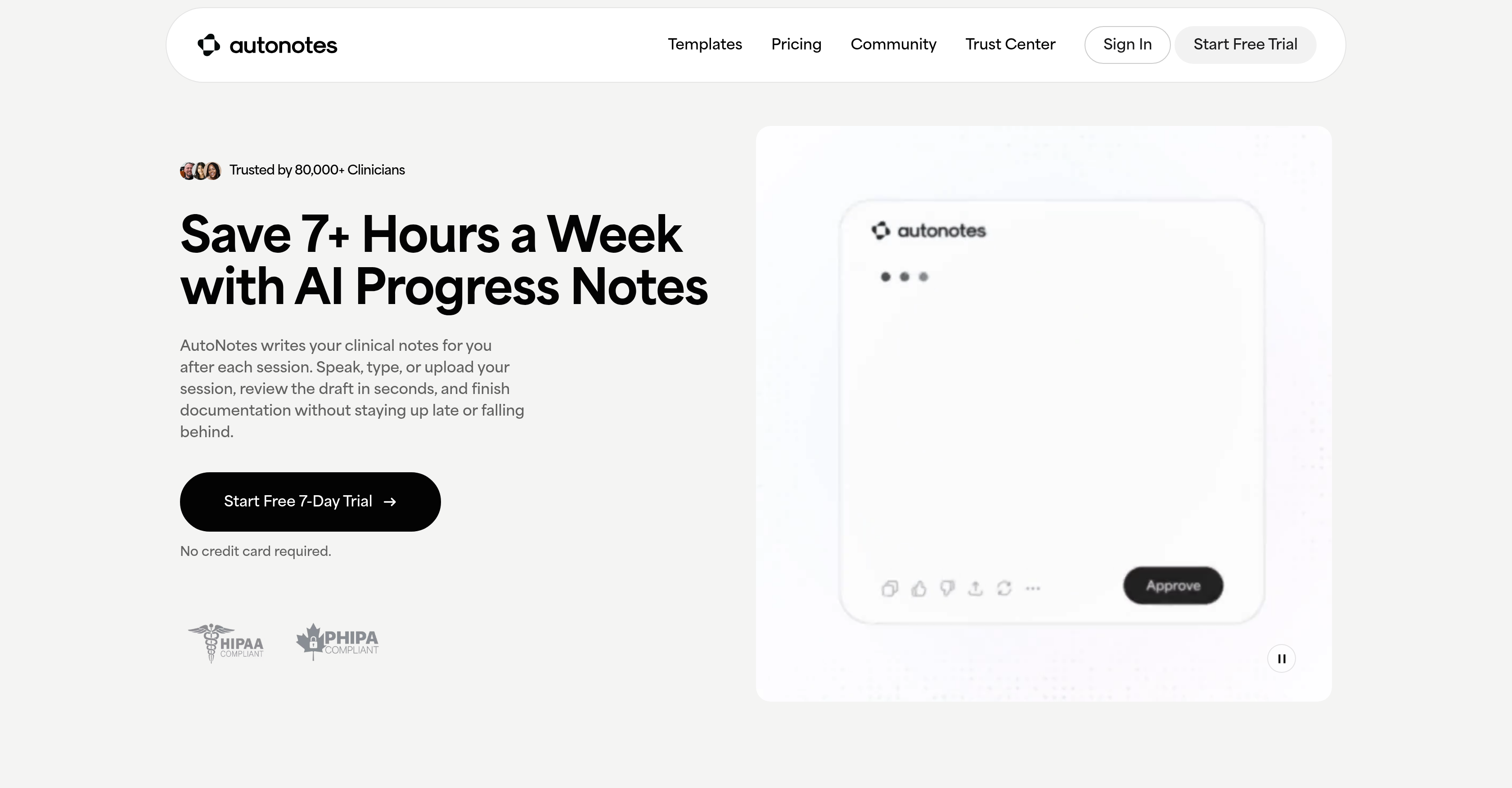 AutoNotes - Screenshot showing the interface and features of this AI tool