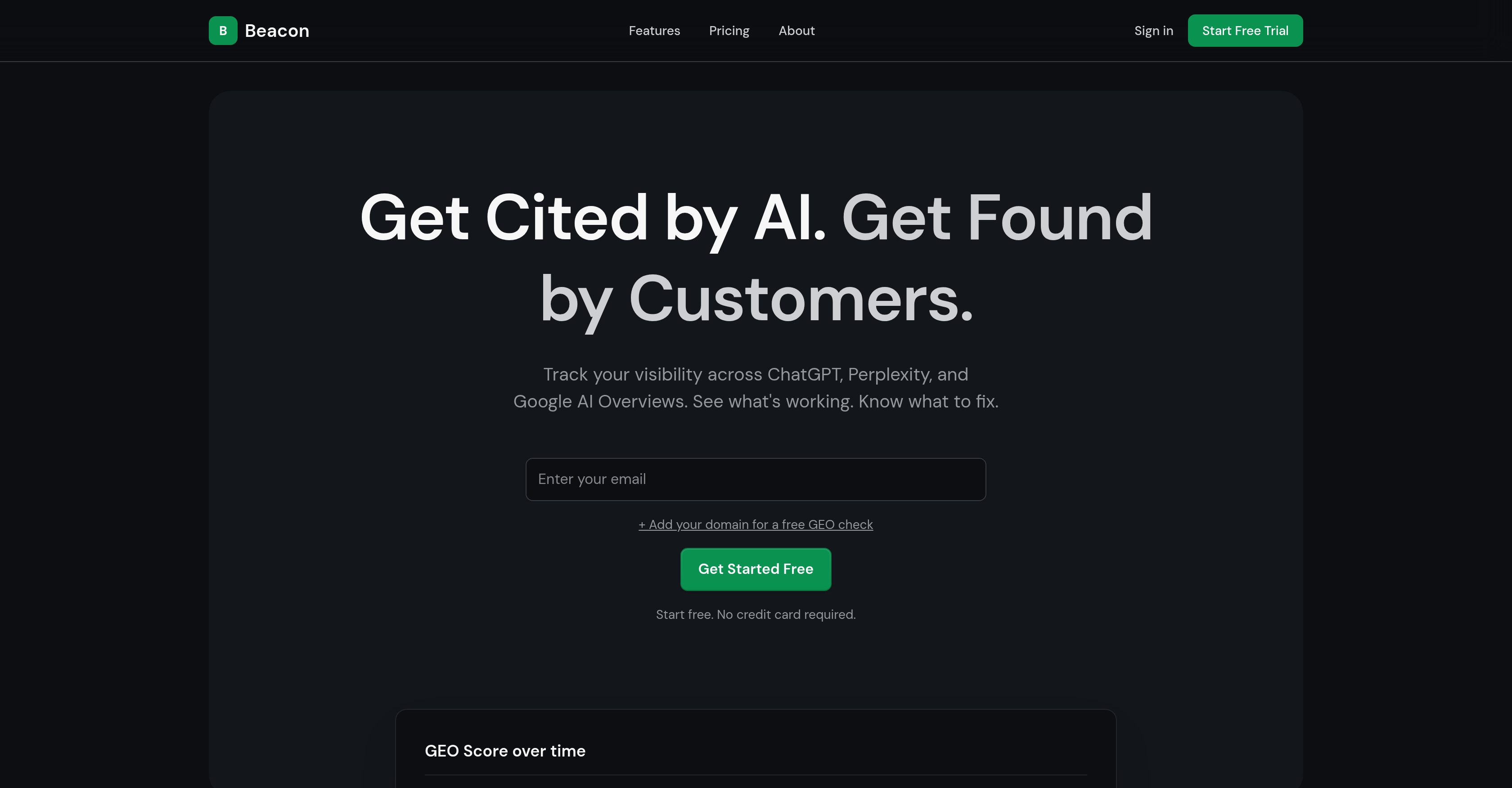 Beacon AI - Screenshot showing the interface and features of this AI tool