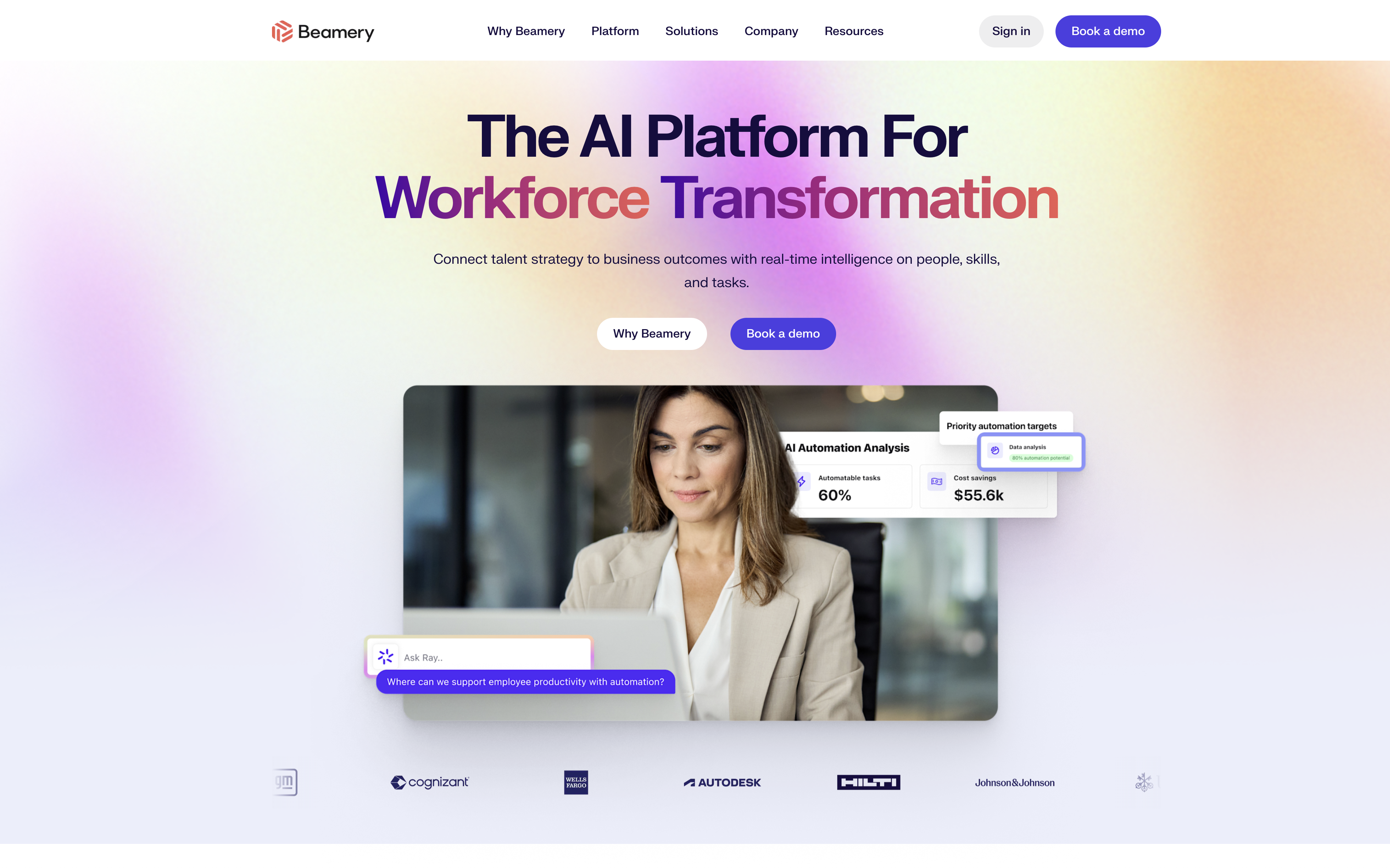 Beamery - Screenshot showing the interface and features of this AI tool
