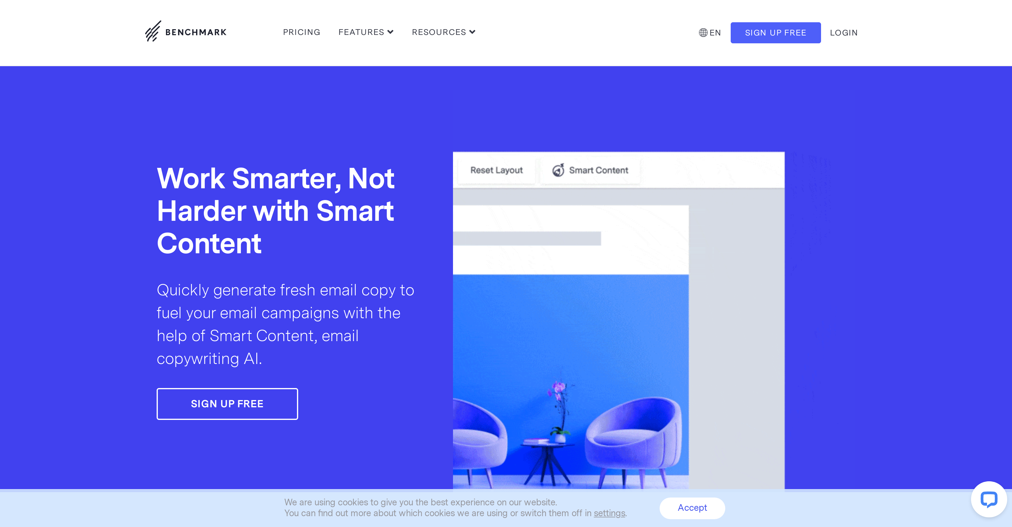 Benchmark Email - Screenshot showing the interface and features of this AI tool
