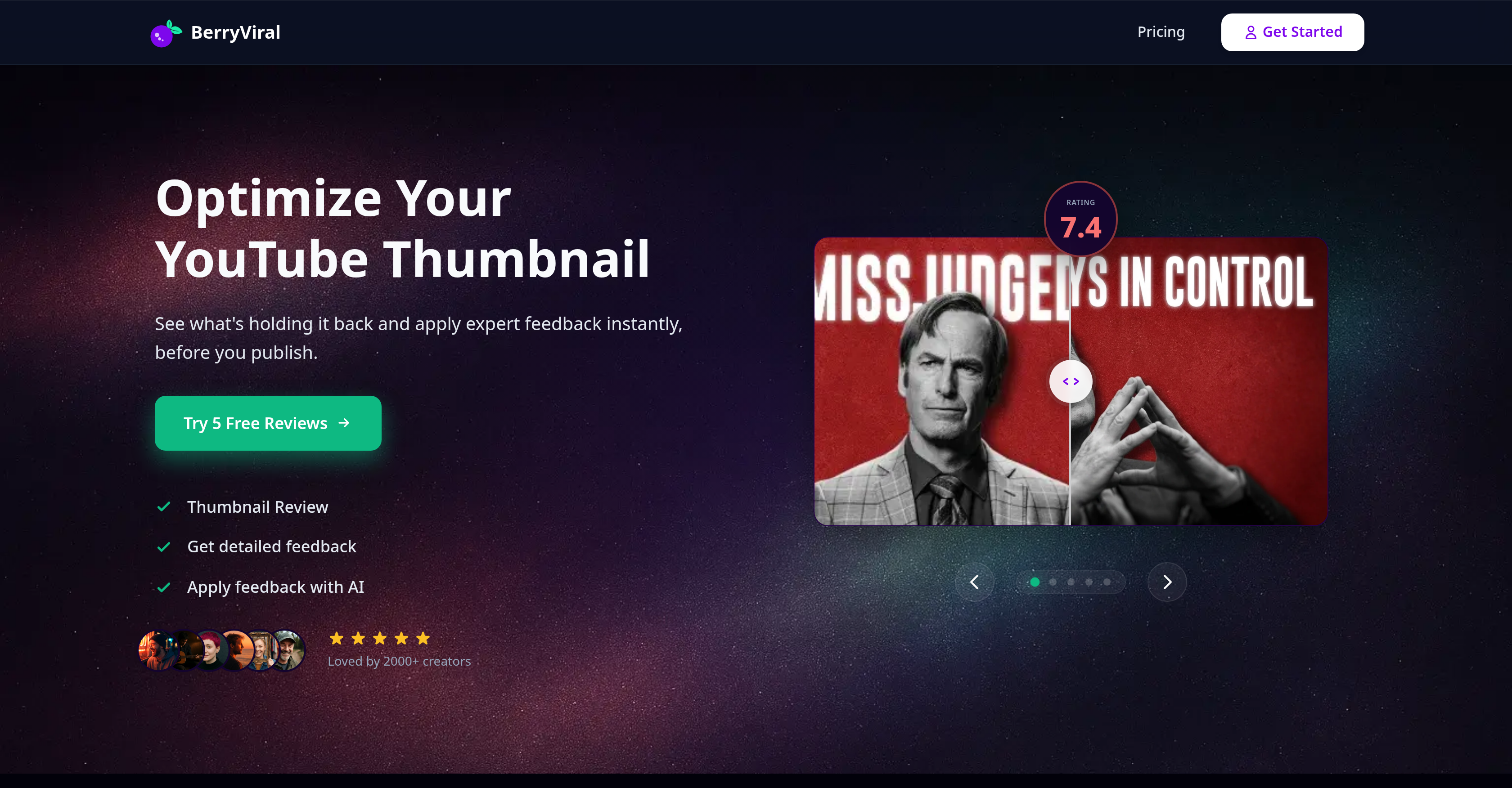 BerryViral - Screenshot showing the interface and features of this AI tool