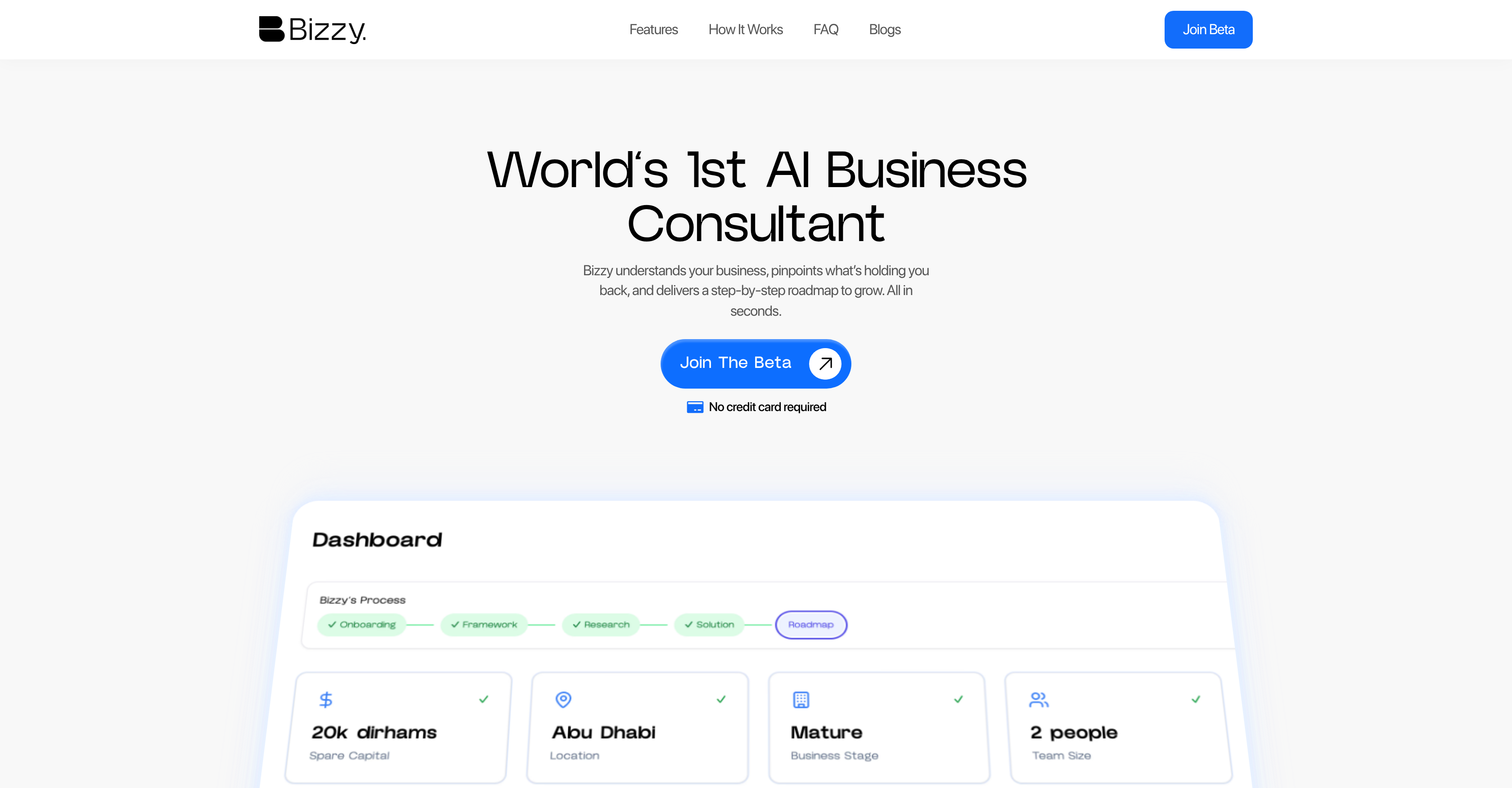 Bizzy AI - Screenshot showing the interface and features of this AI tool