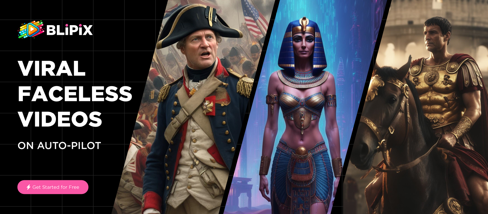 Blipix - Screenshot showing the interface and features of this AI tool