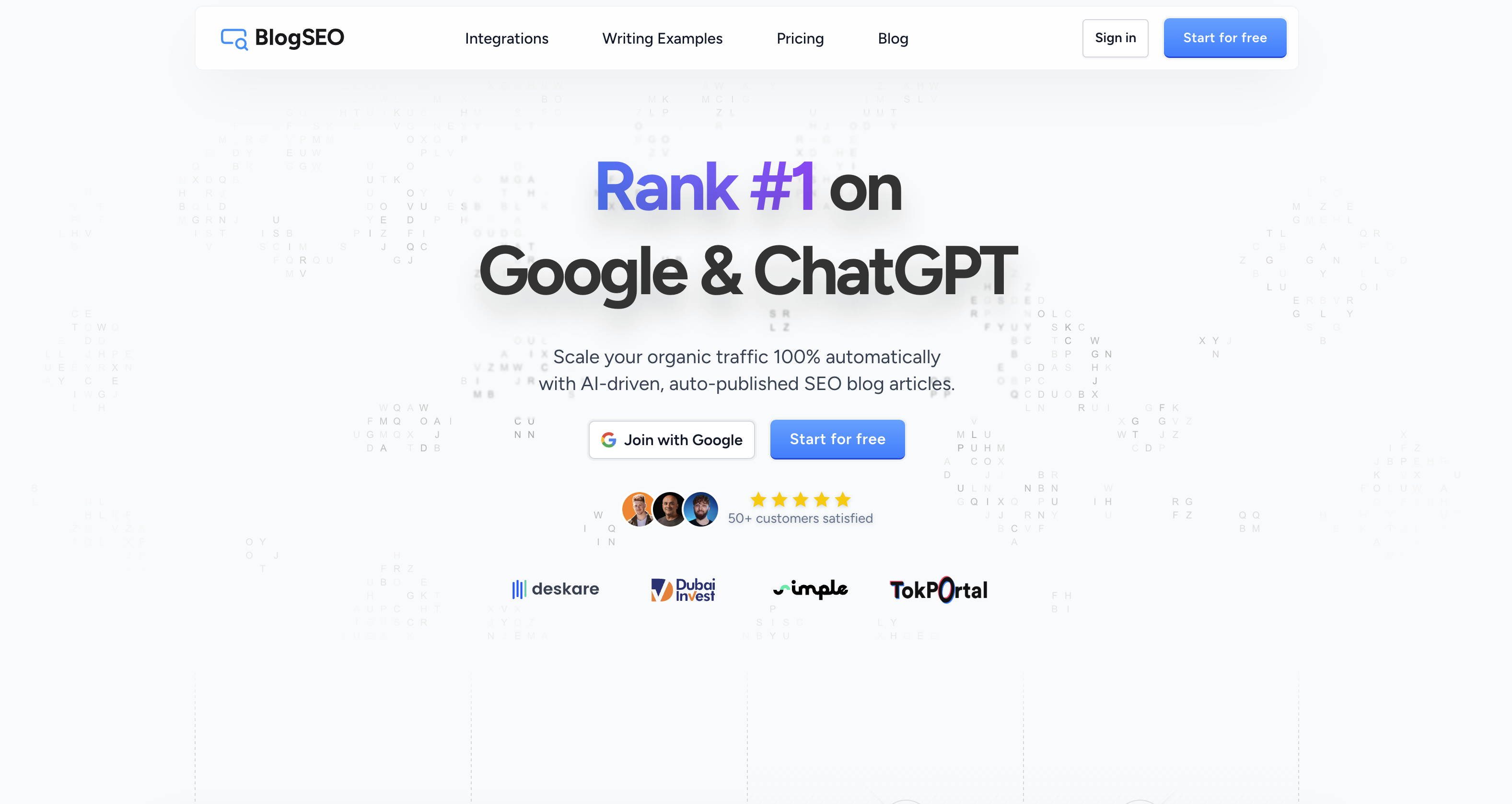 BlogSEO - Screenshot showing the interface and features of this AI tool
