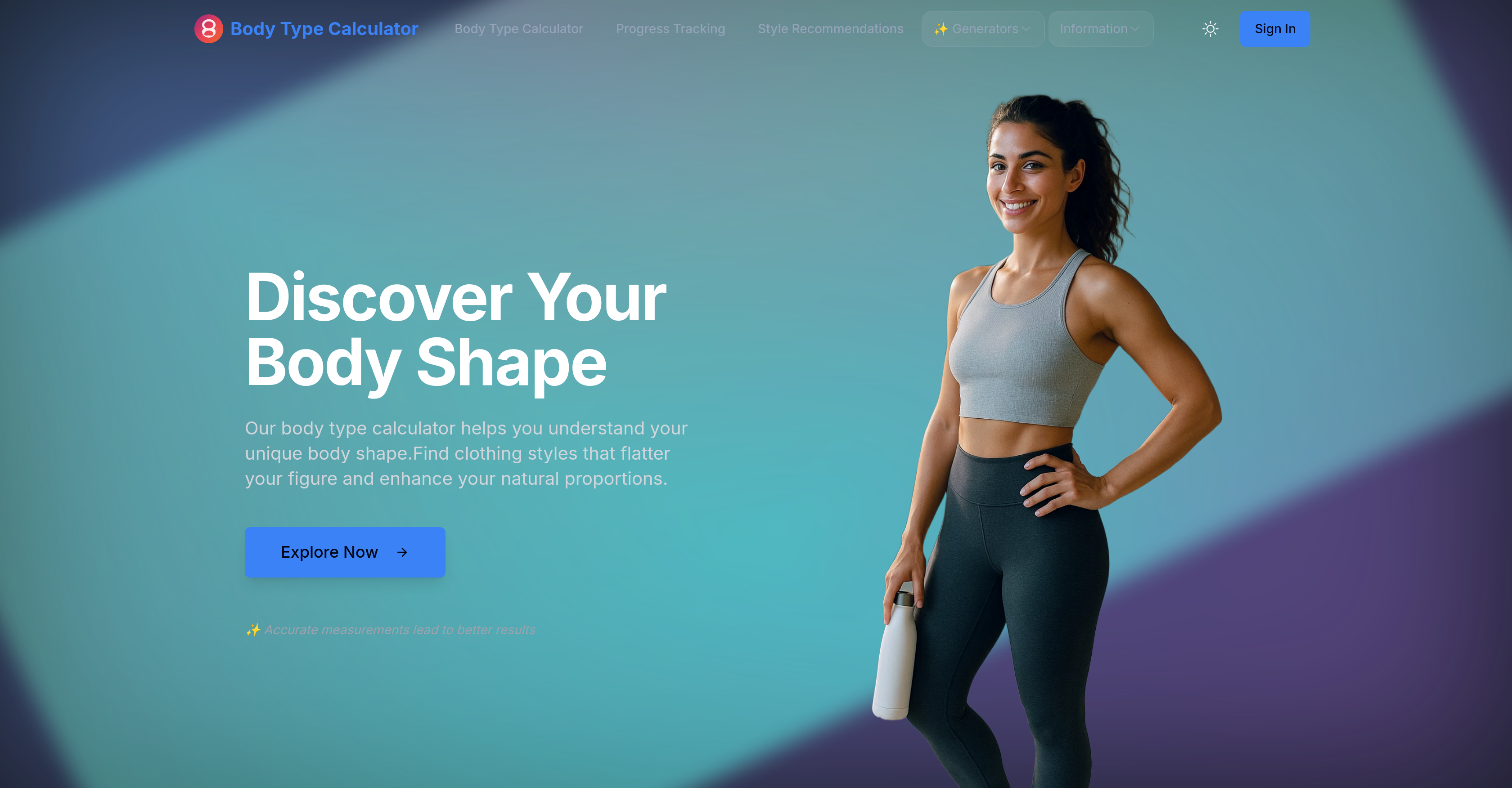 Body Type Calculator - Screenshot showing the interface and features of this AI tool