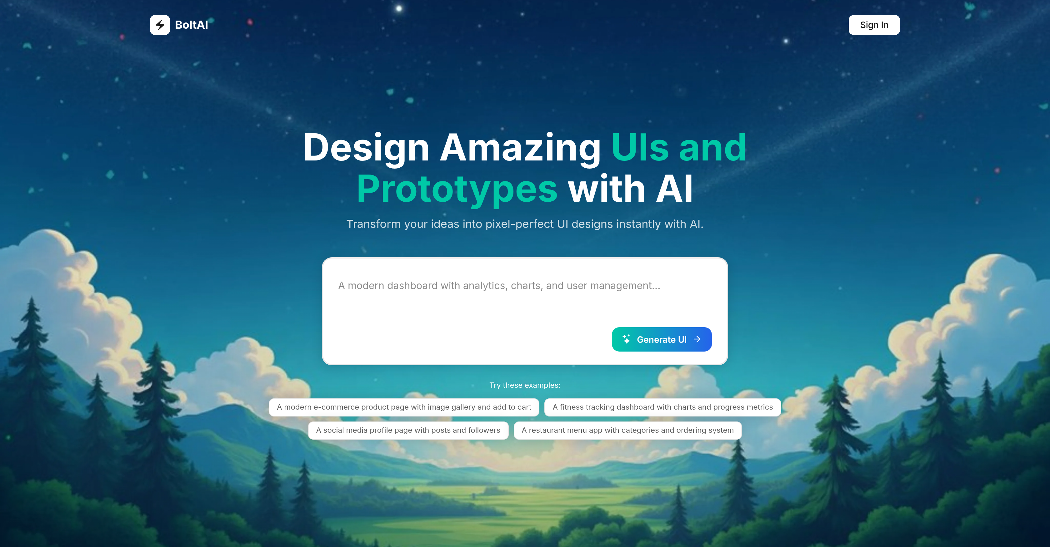 BoltAI Web Designer - Screenshot showing the interface and features of this AI tool