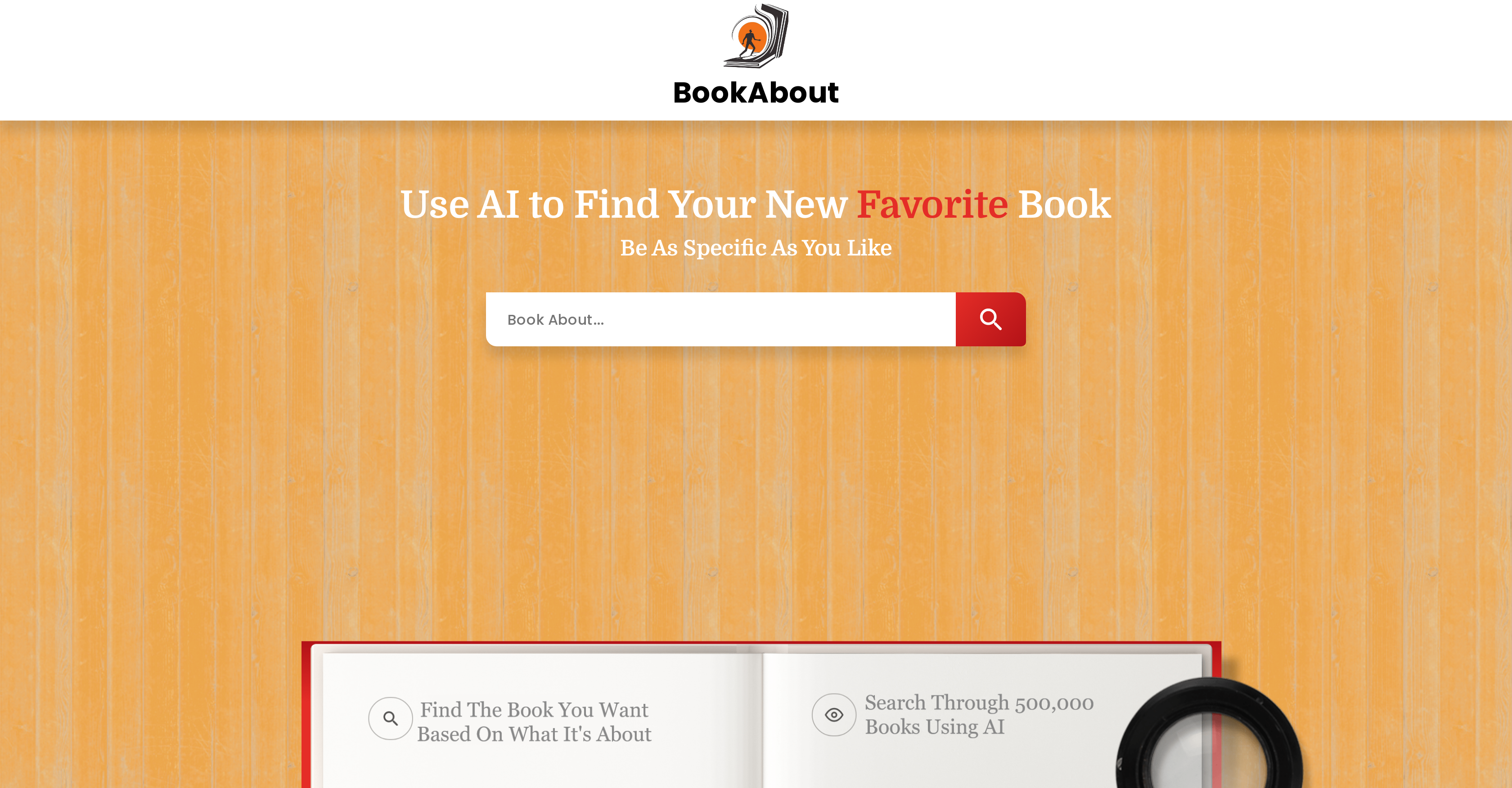 Bookabout - Screenshot showing the interface and features of this AI tool