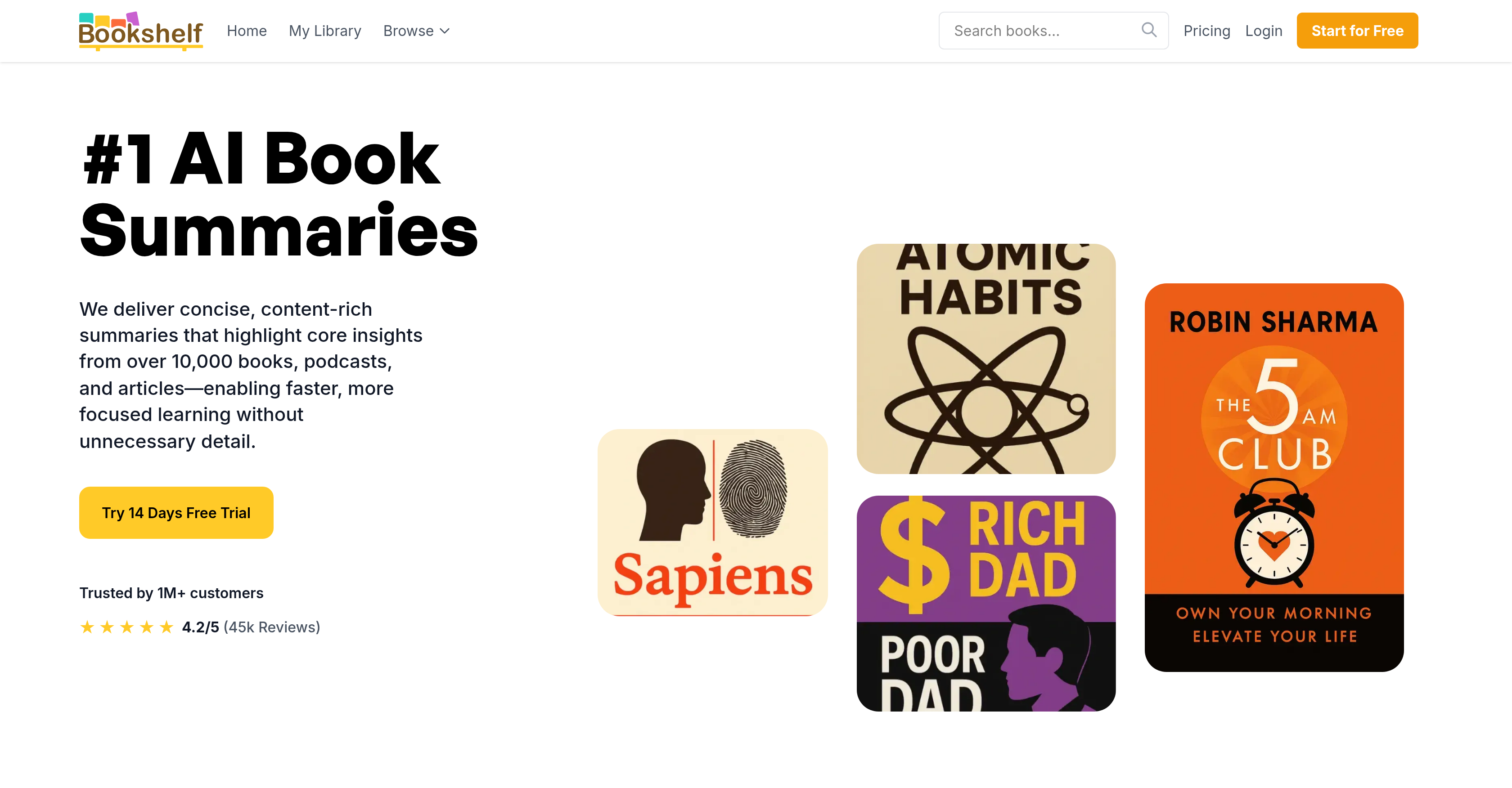 Bookshelf AI - Screenshot showing the interface and features of this AI tool