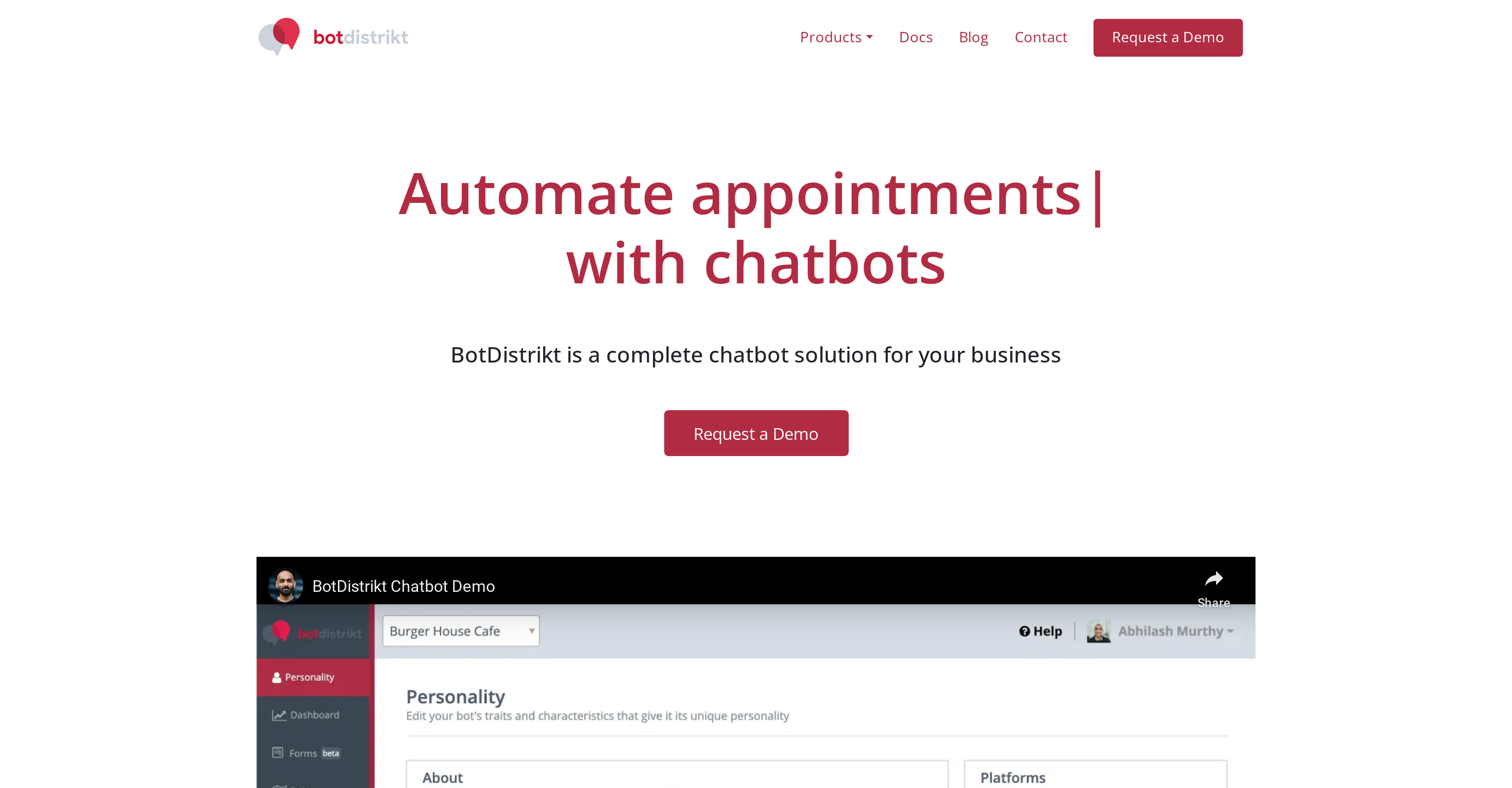 Botdistrikt - Screenshot showing the interface and features of this AI tool