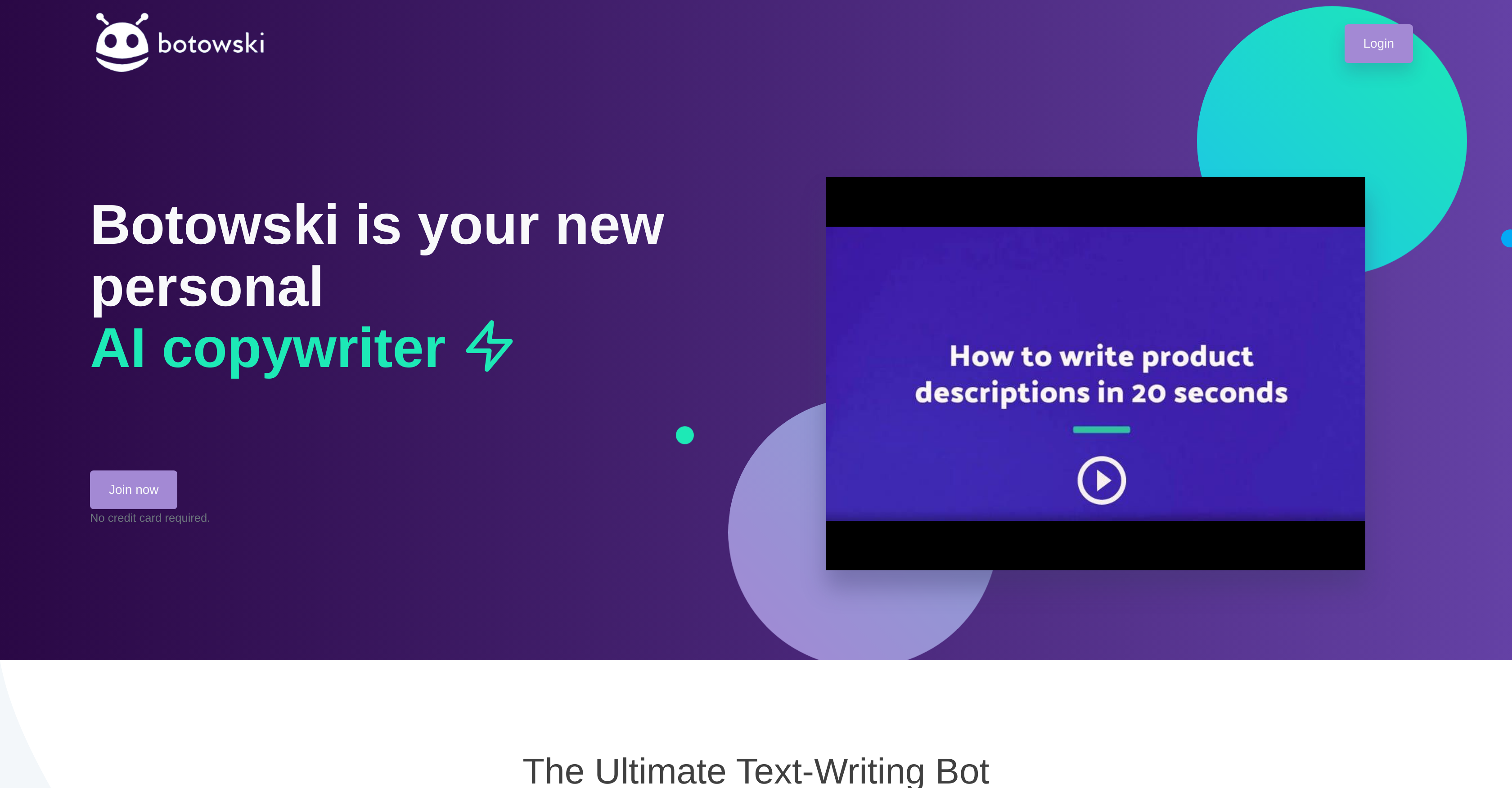 Botowski - Screenshot showing the interface and features of this AI tool