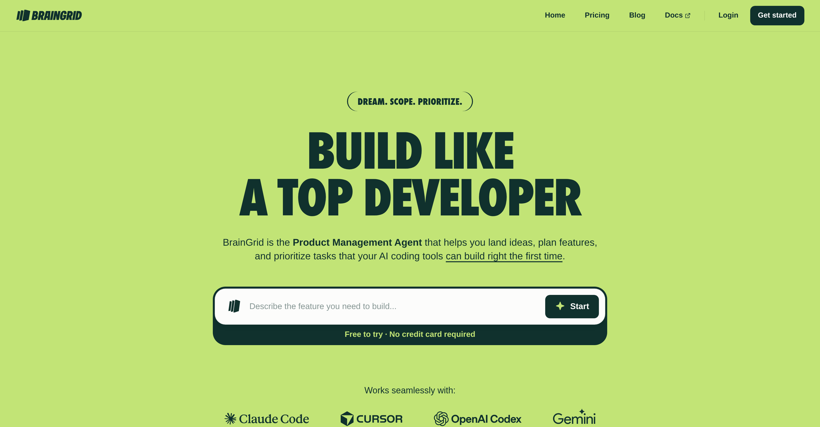 BrainGrid - Screenshot showing the interface and features of this AI tool