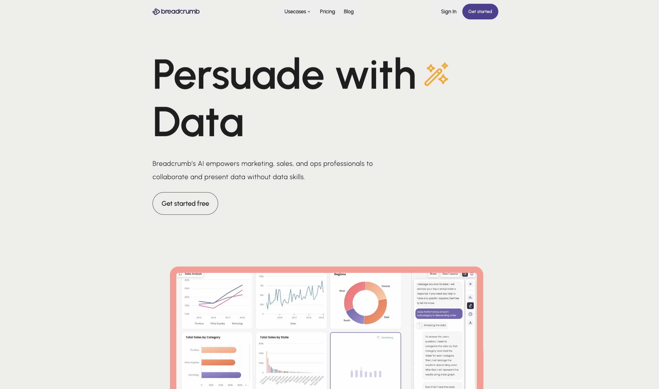 Breadcrumbv1.8.3 - Screenshot showing the interface and features of this AI tool