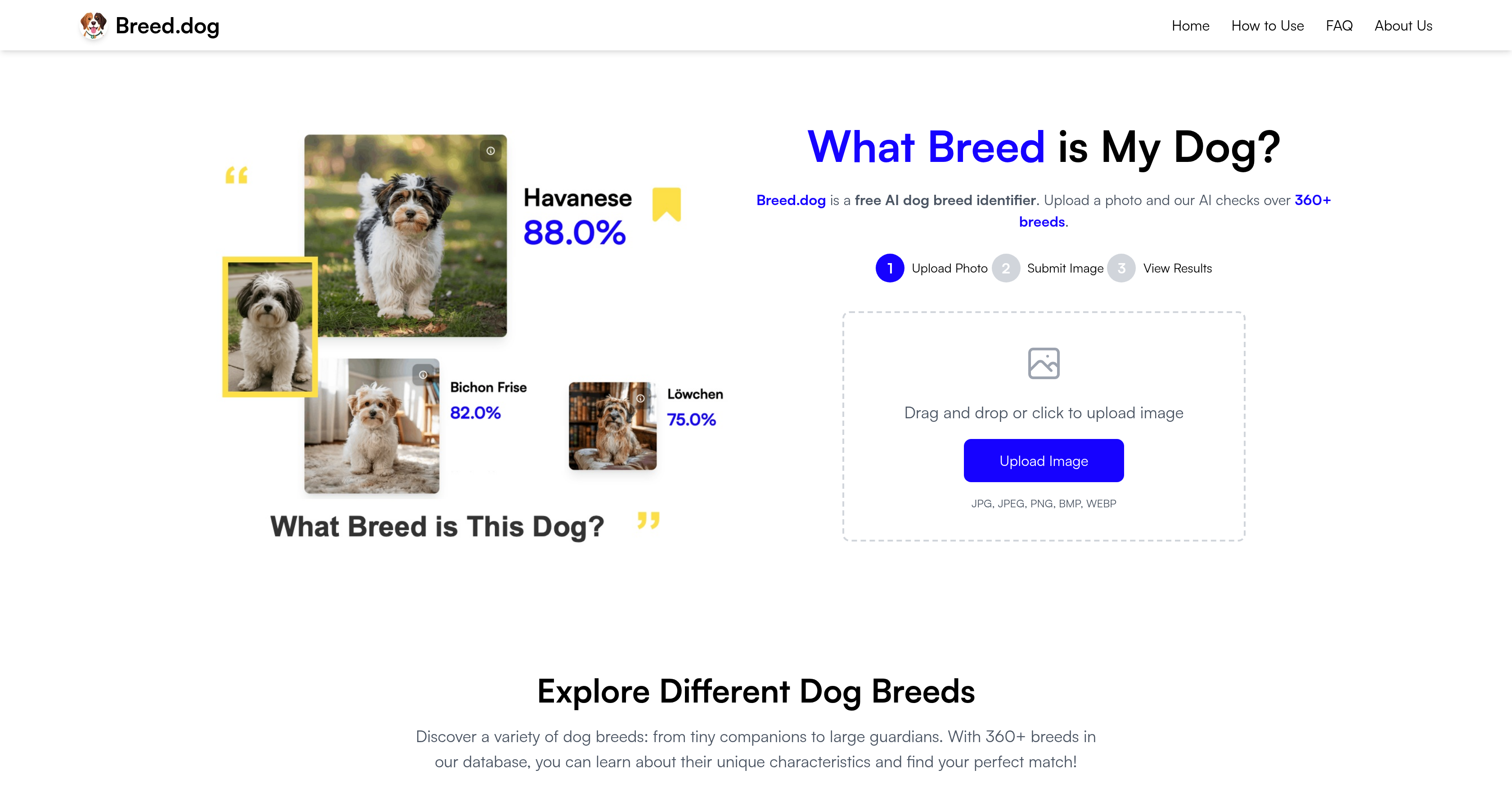 Breed.dog - Screenshot showing the interface and features of this AI tool