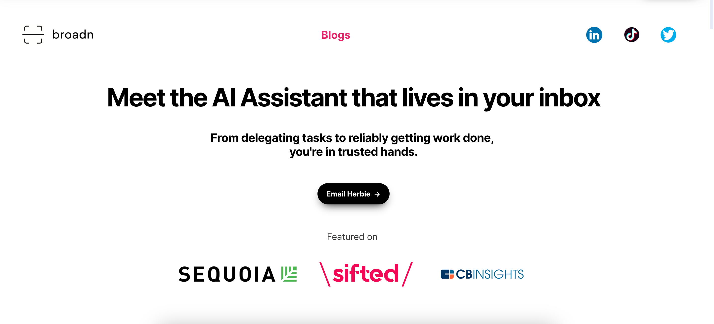 broadn - Screenshot showing the interface and features of this AI tool
