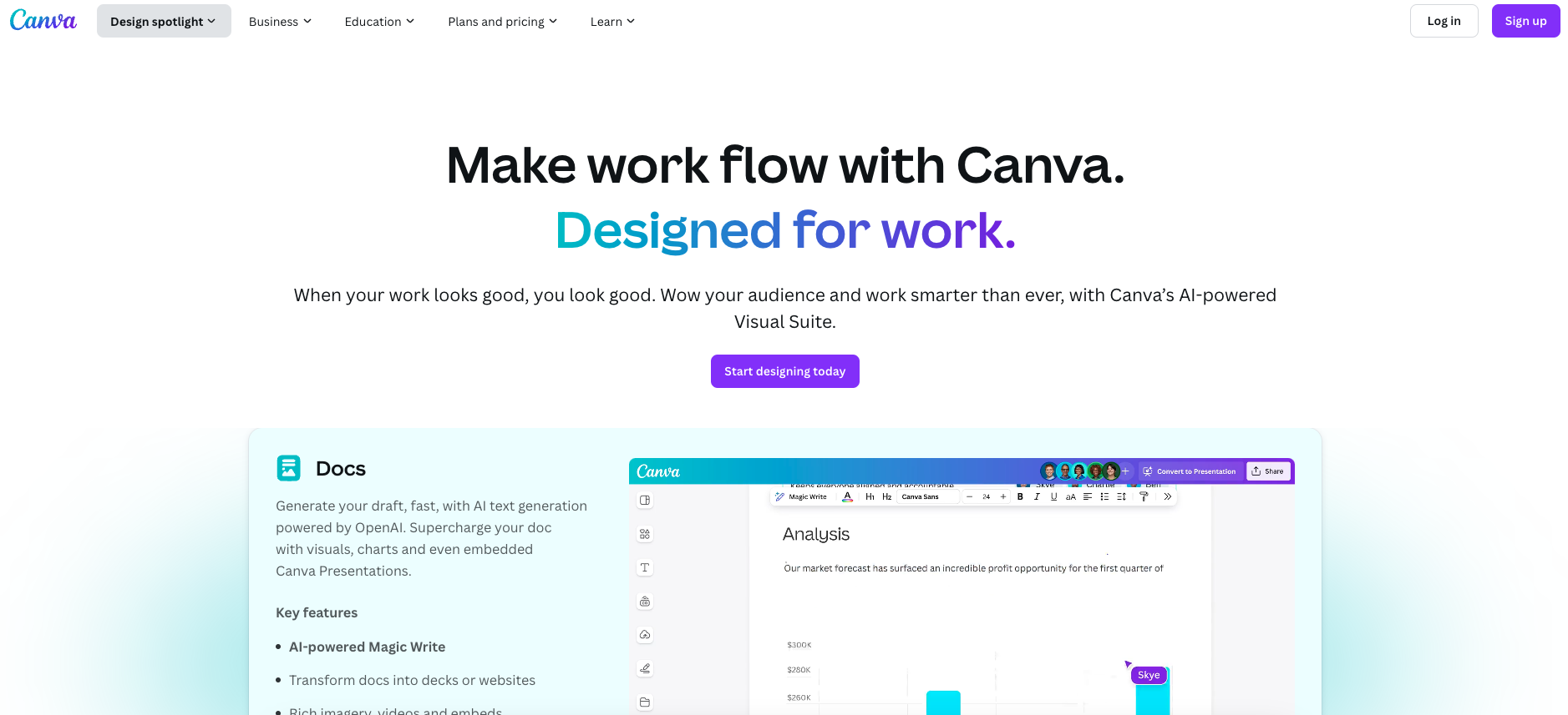 Canva Visual Suitev2 - Screenshot showing the interface and features of this AI tool