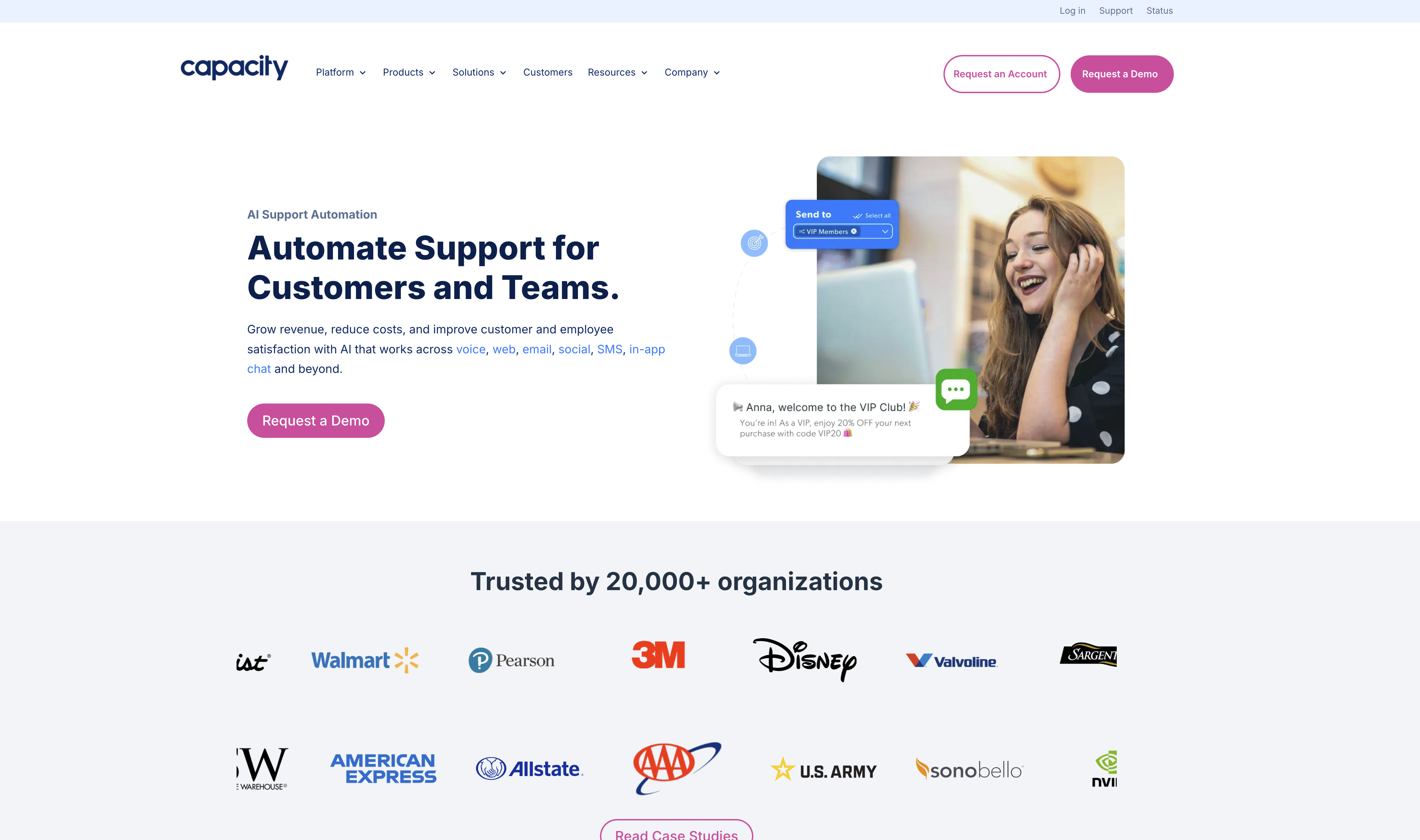 Capacity - Screenshot showing the interface and features of this AI tool