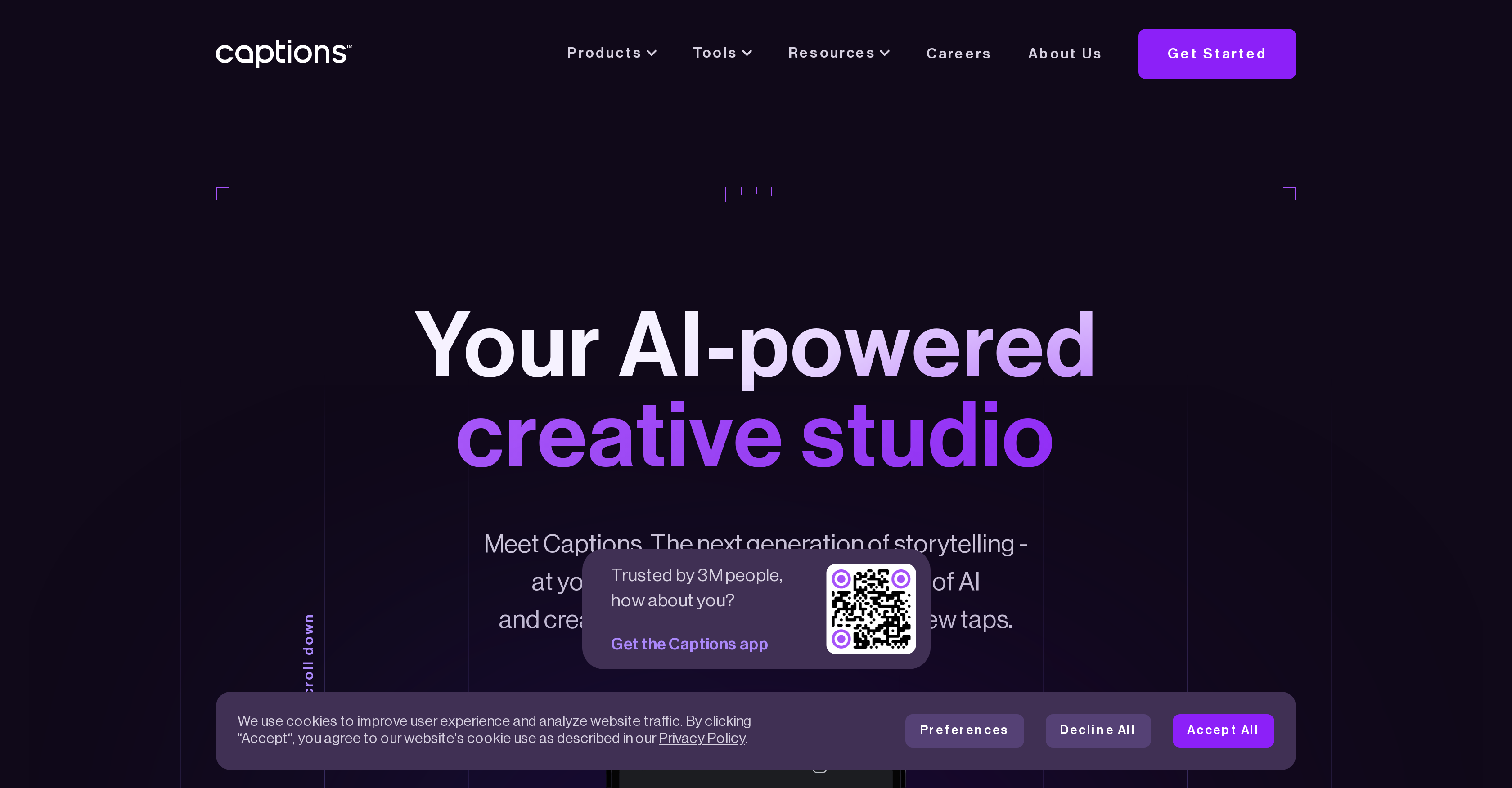 Captionsv2.4.10 - Screenshot showing the interface and features of this AI tool
