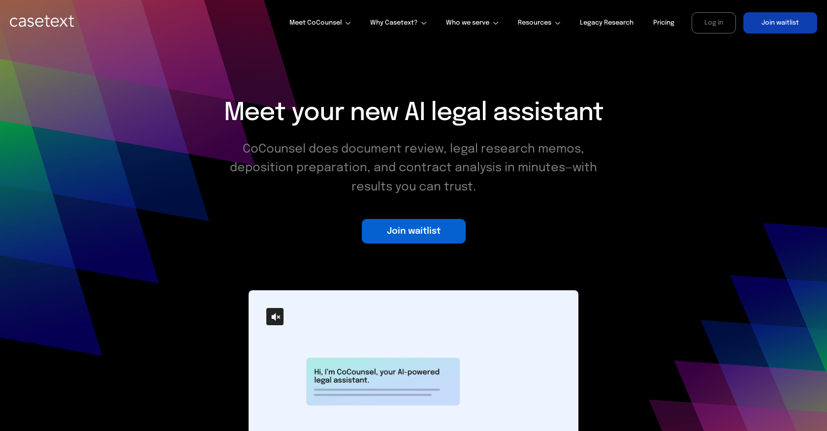 Casetext - Screenshot showing the interface and features of this AI tool
