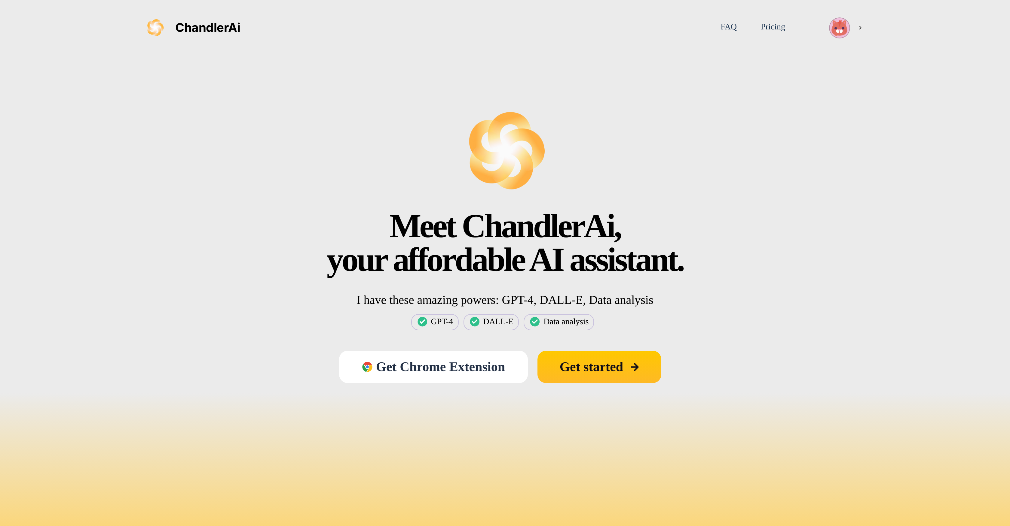 ChandlerAI - Screenshot showing the interface and features of this AI tool
