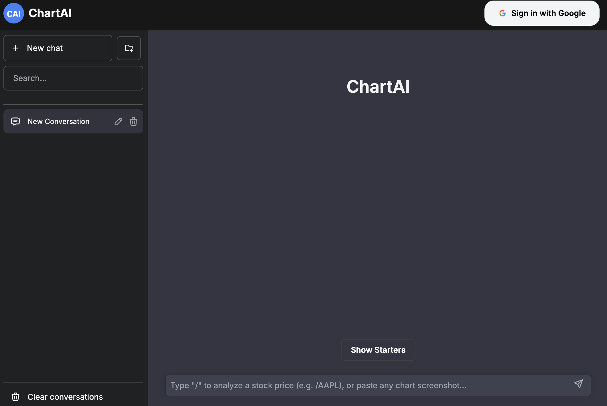 Chartaiv1.3 - Screenshot showing the interface and features of this AI tool
