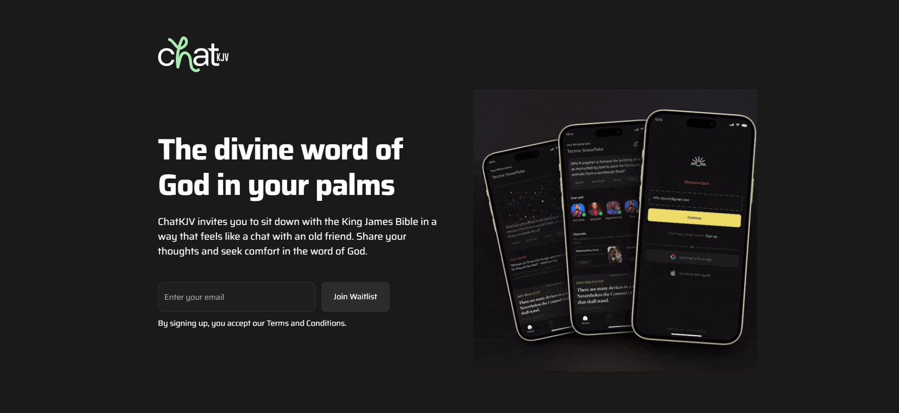 Chat KJV - Screenshot showing the interface and features of this AI tool