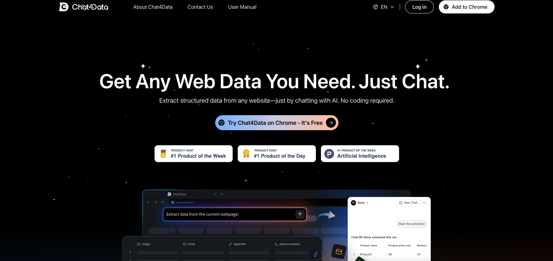 Chat4Data - Screenshot showing the interface and features of this AI tool